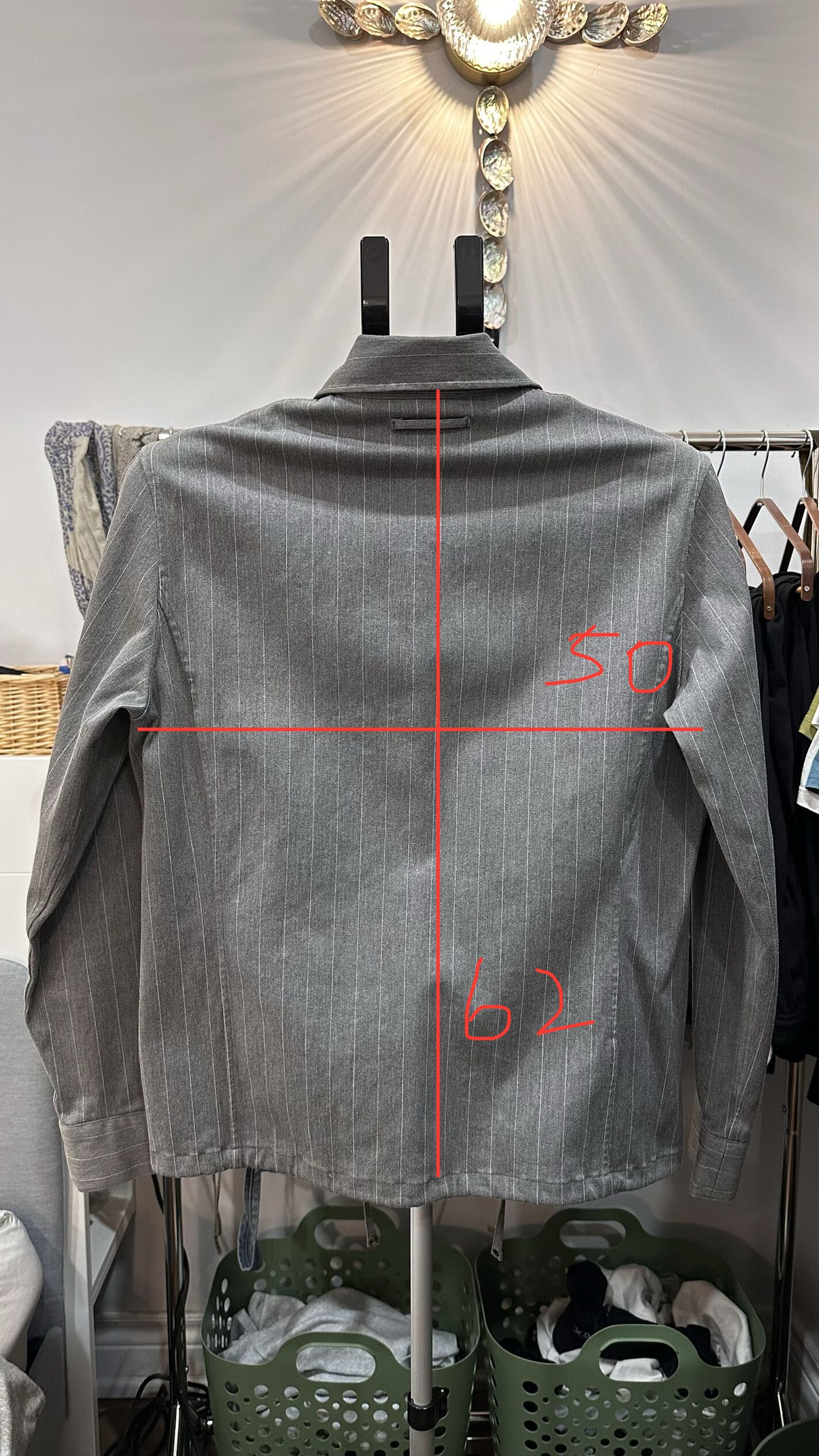 Jean Paul Gaultier Jean Paul Gaultier Grey Pinstripe Zip Jacket - Size 46 Size US S / EU 44-46 / 1 - 4 Thumbnail