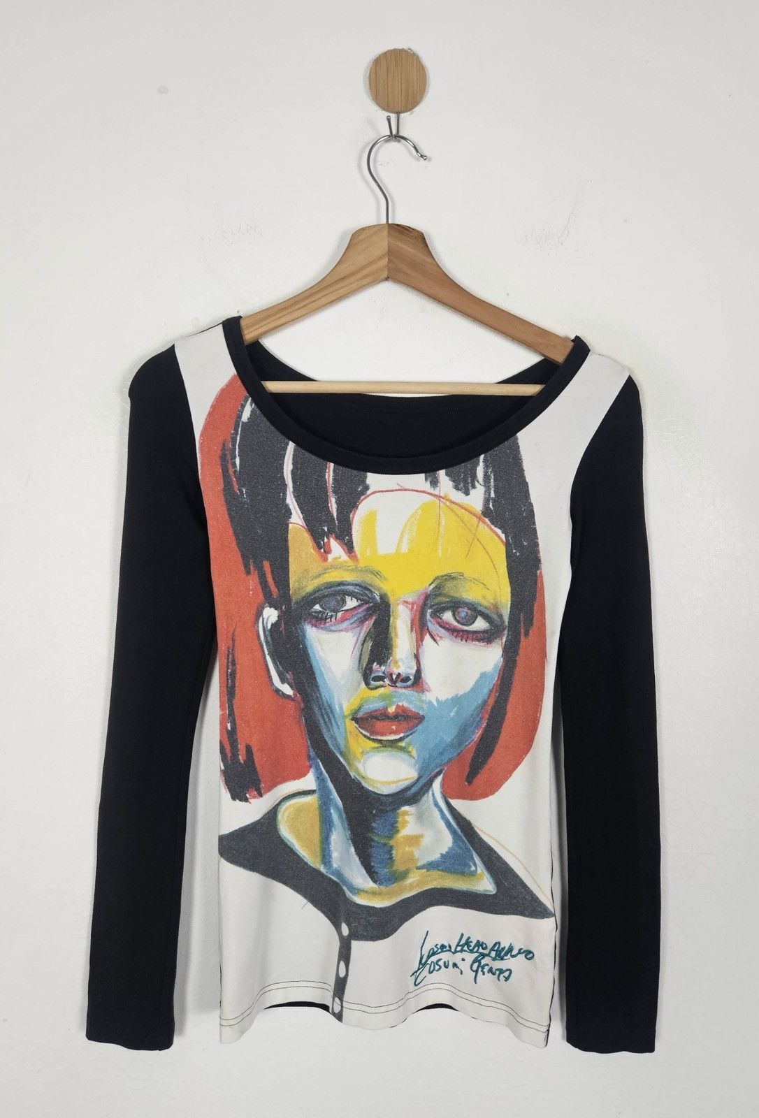 Yohji Yamamoto Yohji Yamamoto Y's Kosumi Genta FW07 Abstract Face Art Tee Size XS / US 0-2 / IT 36-38 - 1 Thumbnail
