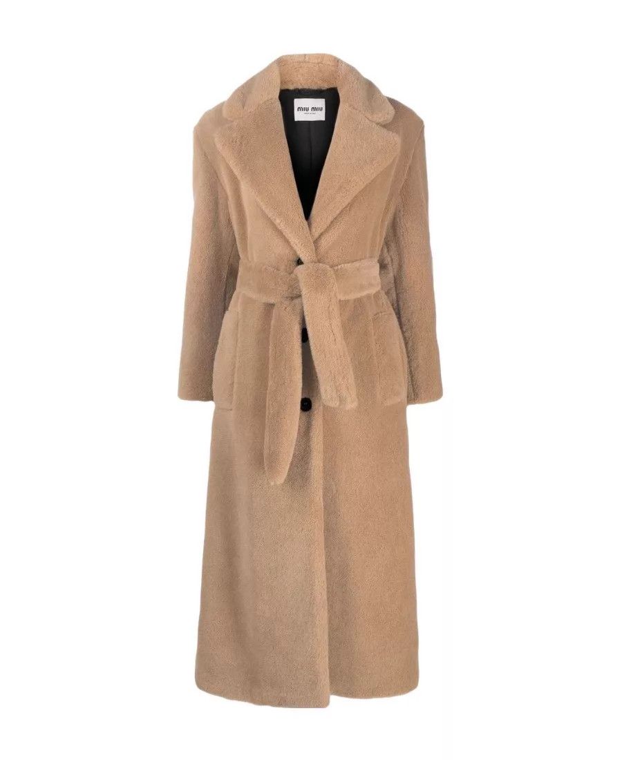 Miu Miu MIU MIU camel long teddy coat women's Size XS / US 0-2 / IT 36-38 - 5 Thumbnail