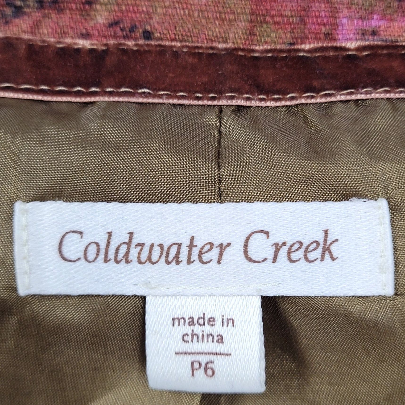 Coldwater Creek Coldwater Creek Multicolor Cotton Stretch Lightweight Buttoned Jacket Size 6P Size M / US 6-8 / IT 42-44 - 3 Thumbnail