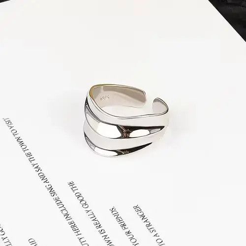 Vintage Modern Minimalistic Rave Ring Size ONE SIZE - 4 Thumbnail
