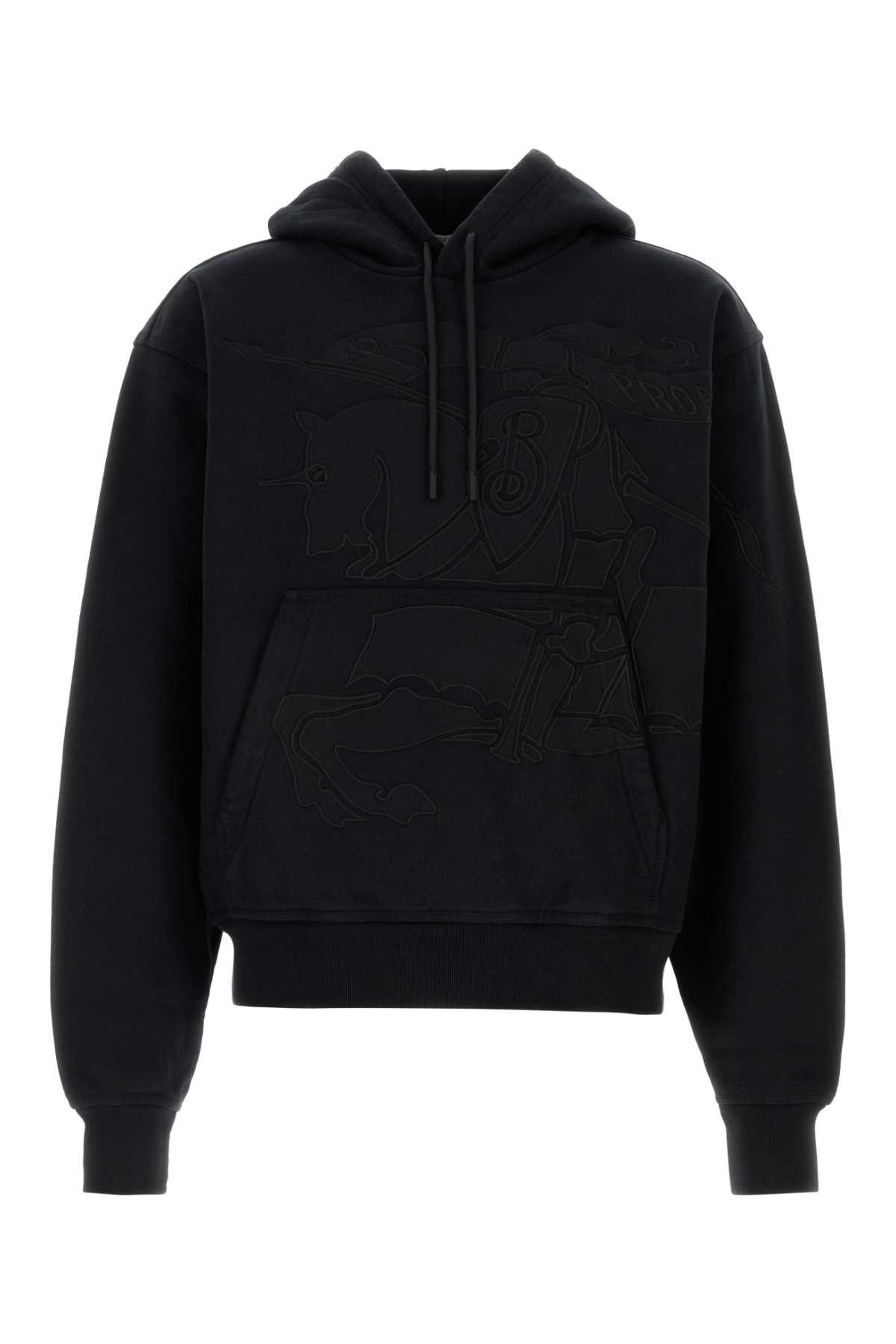 akn.fuj_BURBERRY 黒トレーナー 3Y Burberry 8112807 Man Black Sweaters - Zuklat