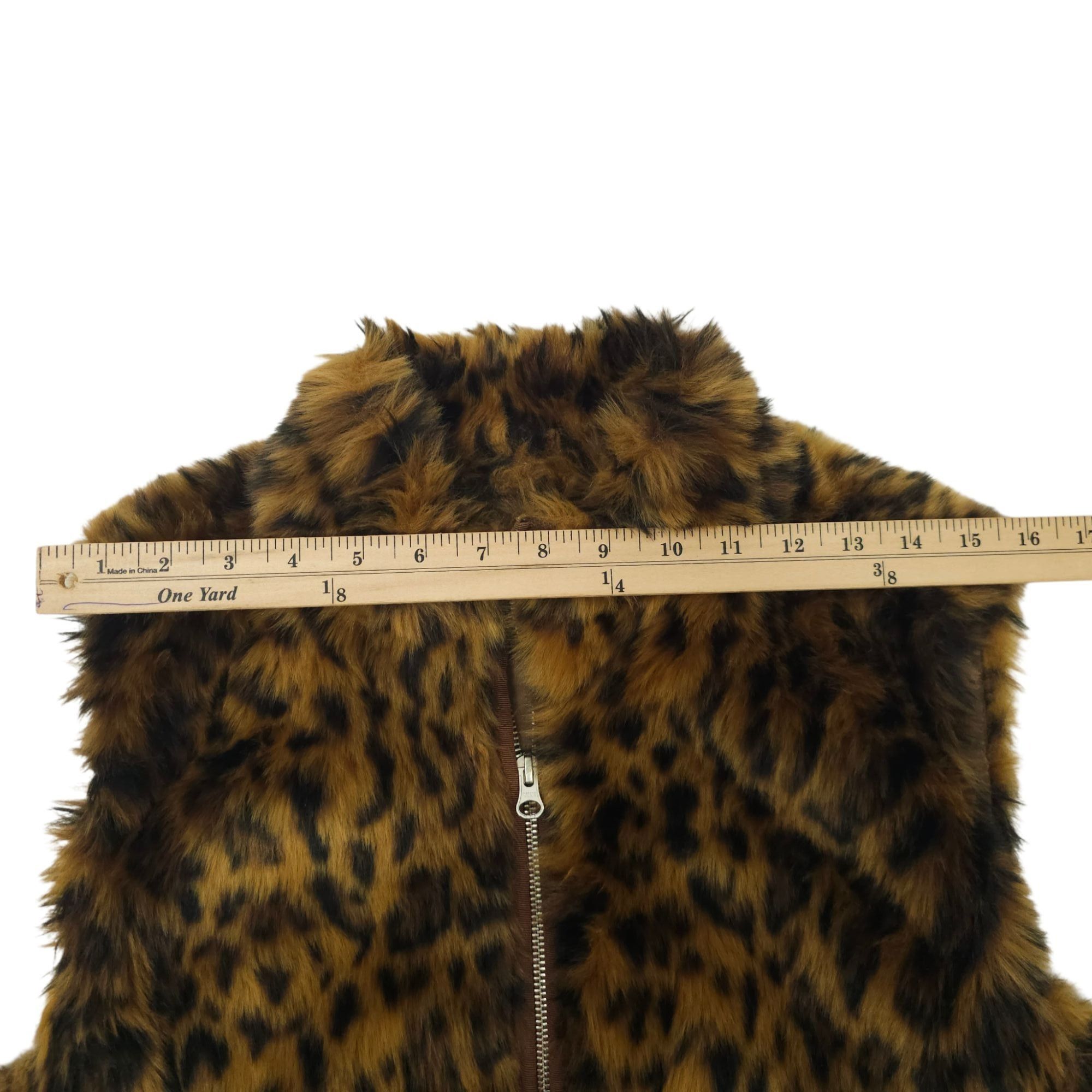 J.Crew J.Crew Faux Leopard Fur Vest Size L Animal Print Zip Front Size L / US 10 / IT 46 - 5 Thumbnail
