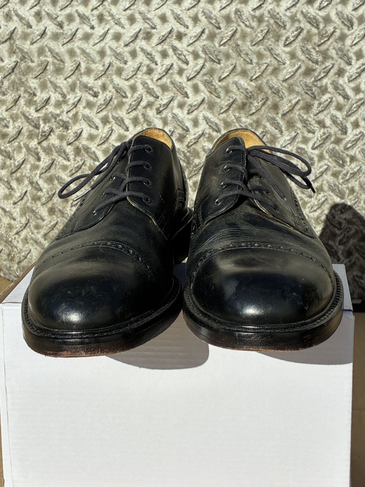 Polo Ralph Lauren Polo Ralph Lauren Black Leather Oxford Dress Size 7.5 D Size US 7.5 / EU 40-41 - 4 Thumbnail