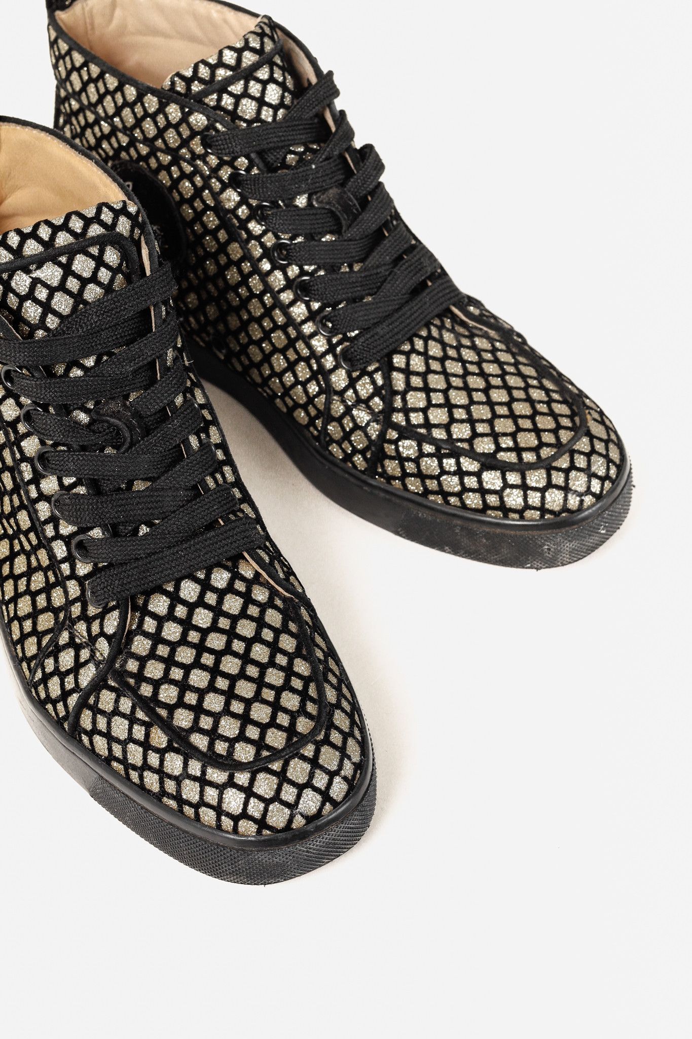Christian Louboutin Christian Louboutin Rantus Orlato Glitter High-Top Sneaker Size US 6.5 / IT 36.5 - 6 Thumbnail