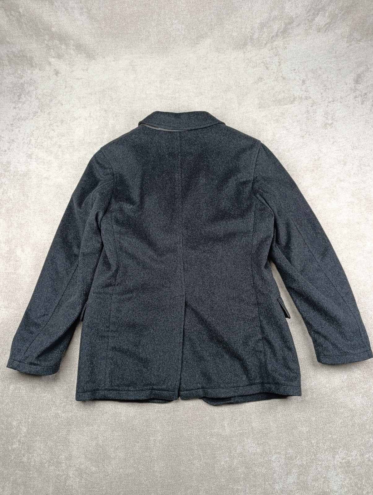 Prada PRADA MENS WOOL COAT LEATHER COLAR Size US L / EU 52-54 / 3 - 9 Thumbnail