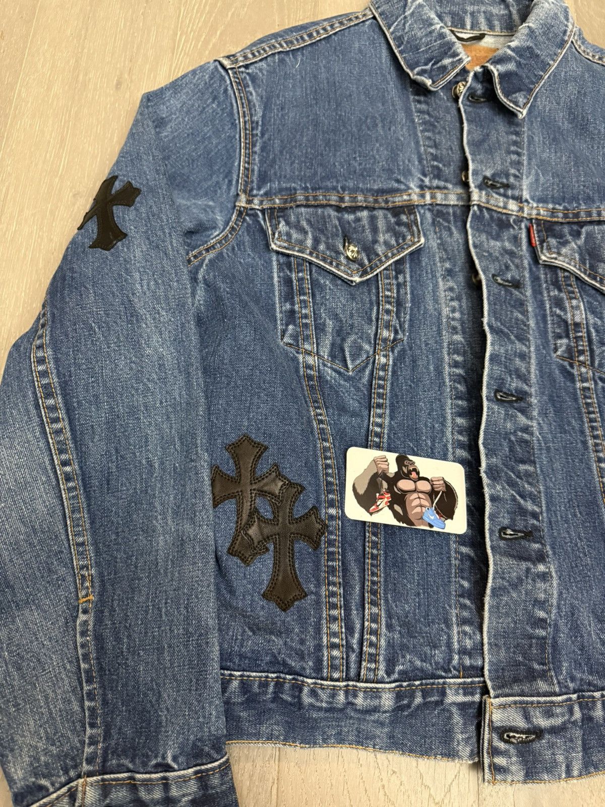 Chrome Hearts Chrome Hearts Levi's Cross Patch Type-3 Denim Trucker Jacket Size US L / EU 52-54 / 3 - 5 Thumbnail