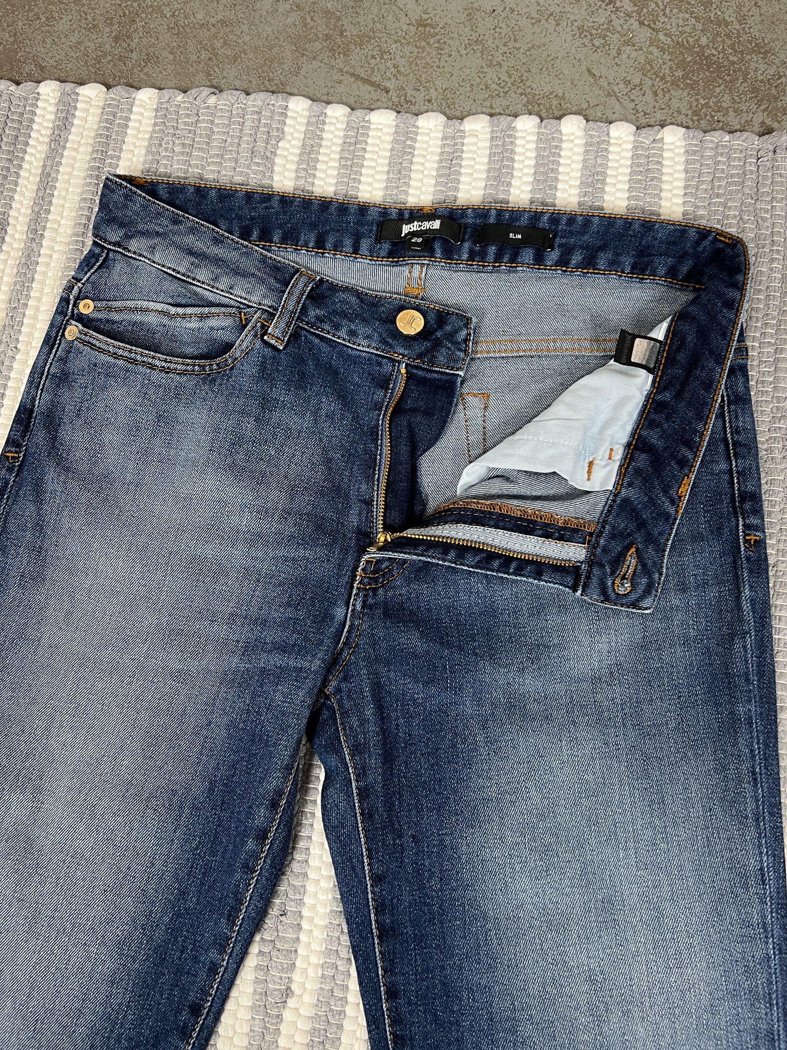 Just Cavalli Just Cavalli Slim Blue Denim Jeans Pants Size US 29 - 4 Thumbnail