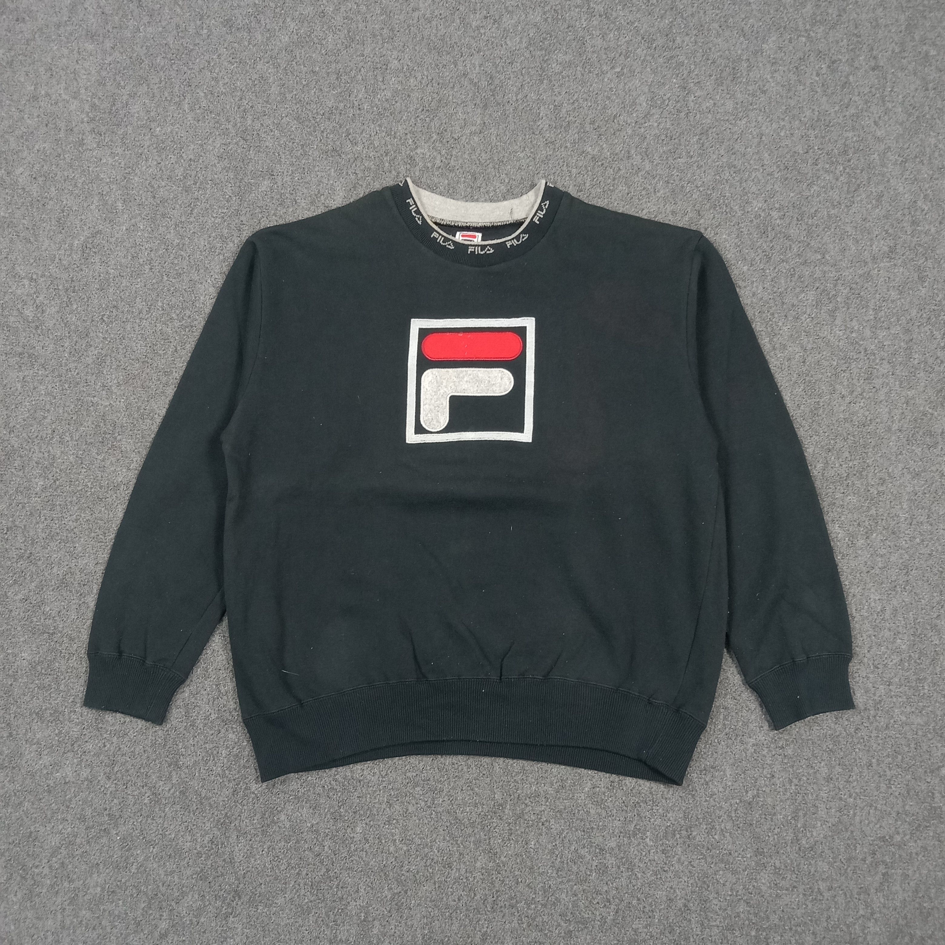 Fila Fila Sports Embroidered Big Logo Sweatshirt C291N14 Size US M / EU 48-50 / 2 - 1 Thumbnail