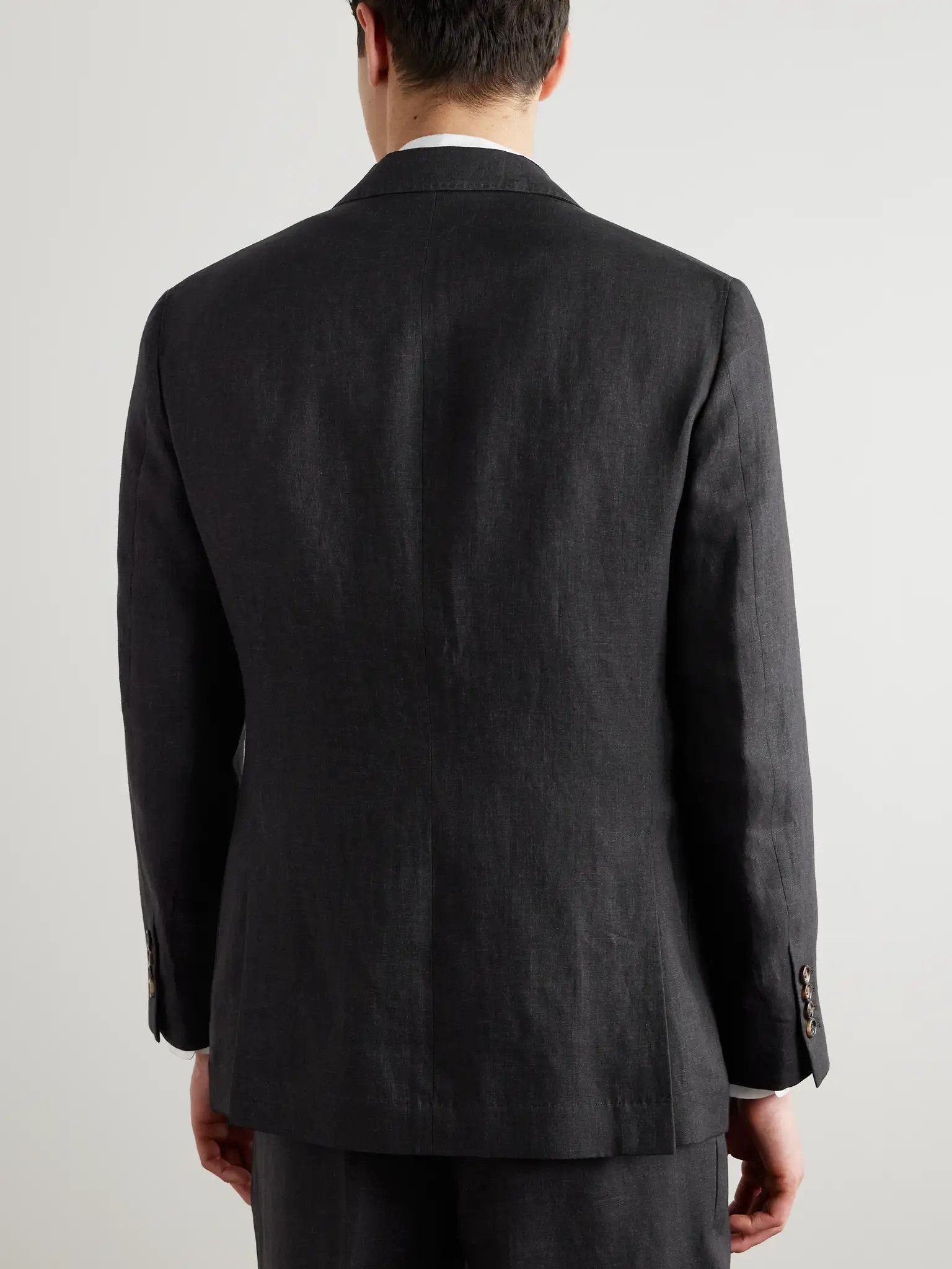 Brunello Cucinelli o1y0526 Double-breasted Blazer in Charcoal Size US XL / EU 56 / 4 - 3 Thumbnail