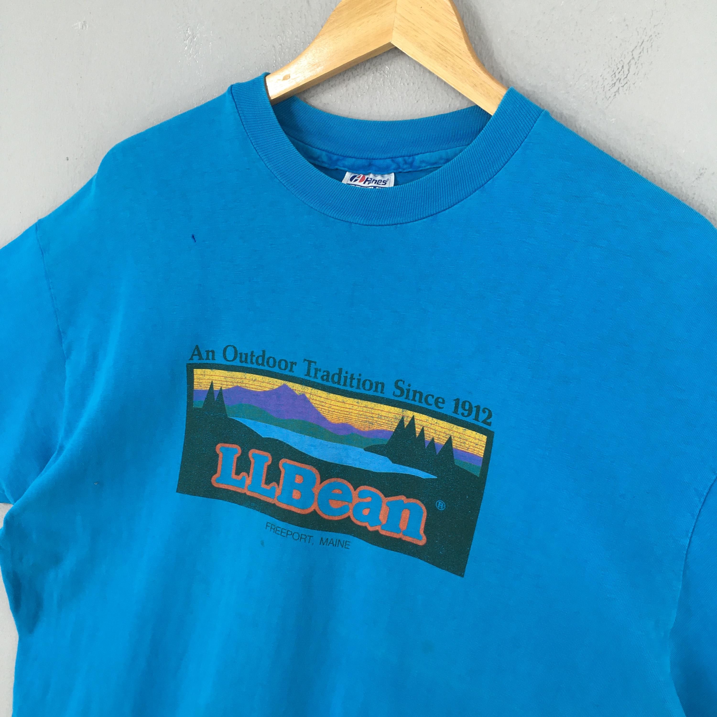 L.L. Bean Vintage 90s LL Bean Outdoor Blue Tshirt XLarge Size US XL / EU 56 / 4 - 3 Thumbnail