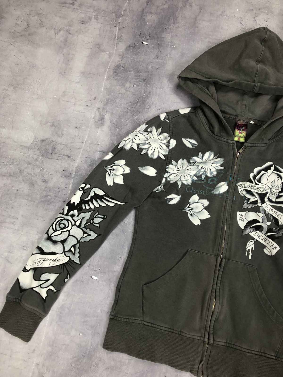 Ed Hardy Vintage Ed Hardy y2k dragon Zip hoodie Size s Women Size S / US 4 / IT 40 - 4 Thumbnail