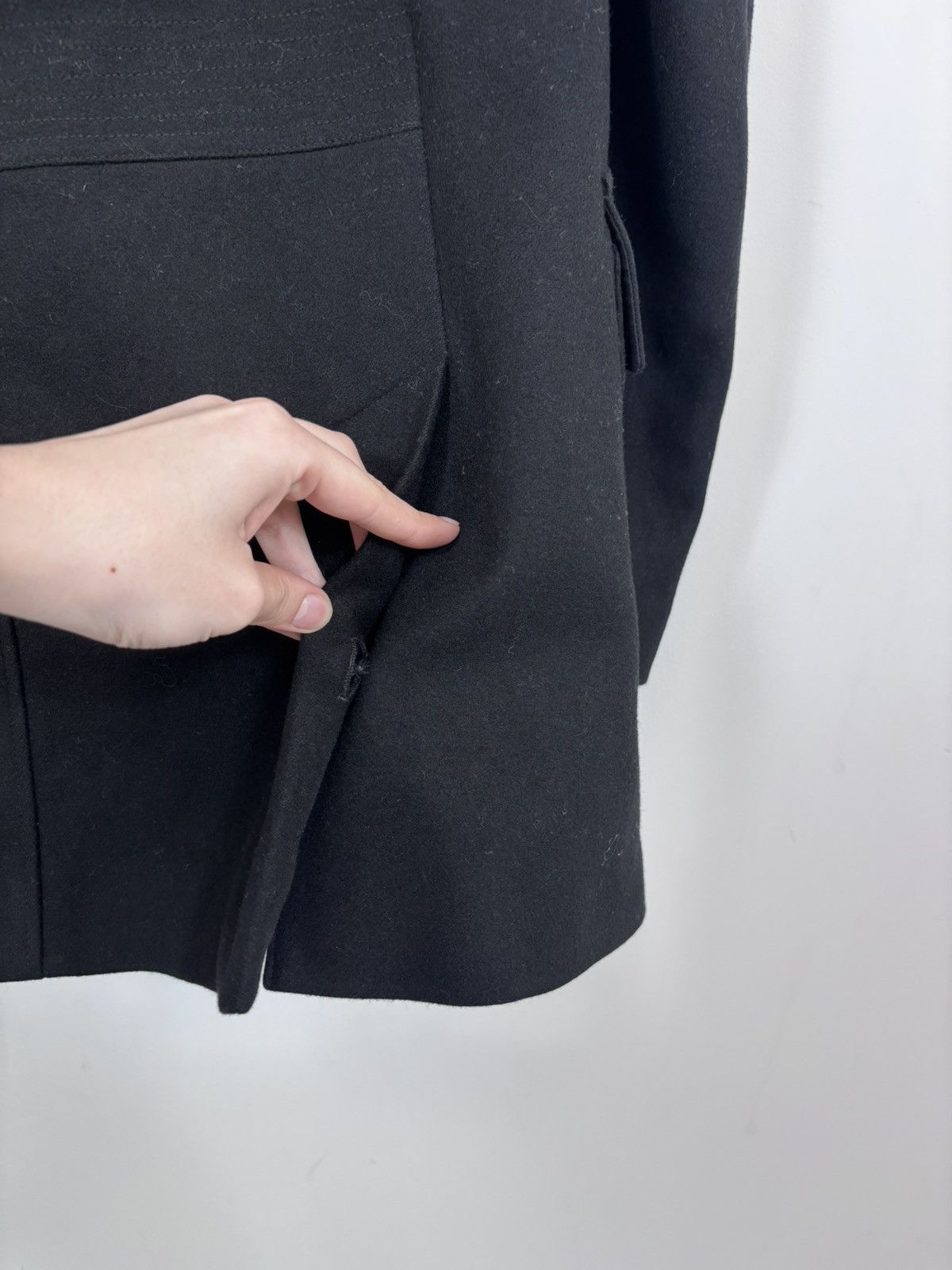 Reiss Reiss Men’s Black Wool Blend Stand Collar Coat Size US L / EU 52-54 / 3 - 23 Thumbnail