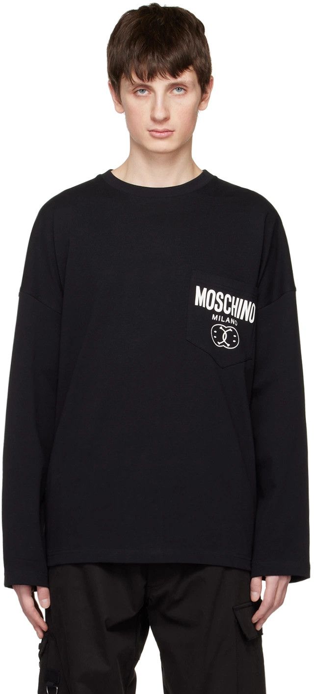 Moschino o1y0225 Logo T-Shirt in Black Size US M / EU 48-50 / 2 - 1 Thumbnail