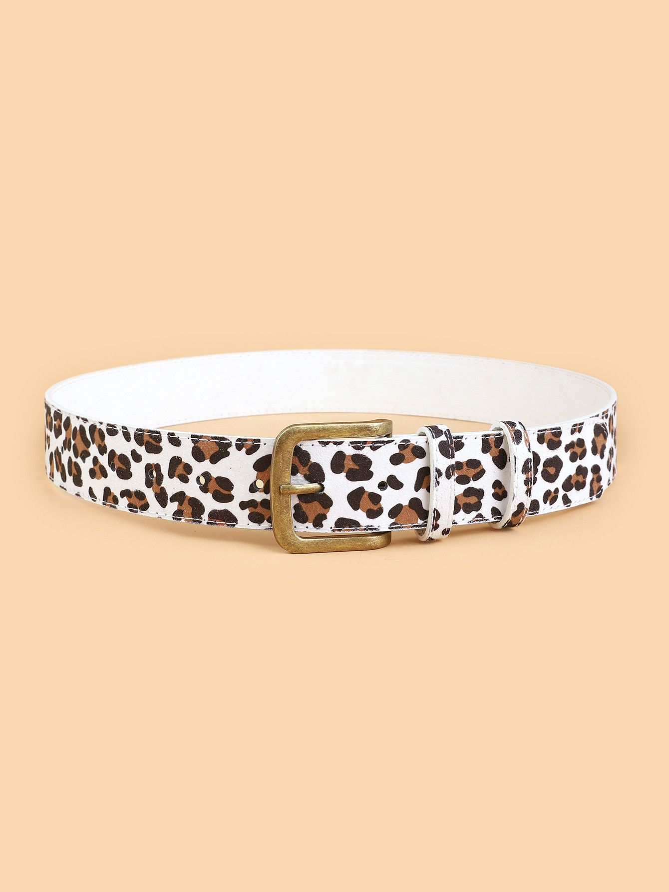 Japanese Brand 2000s leopard cheetah print belt Size 32 - 2 Thumbnail