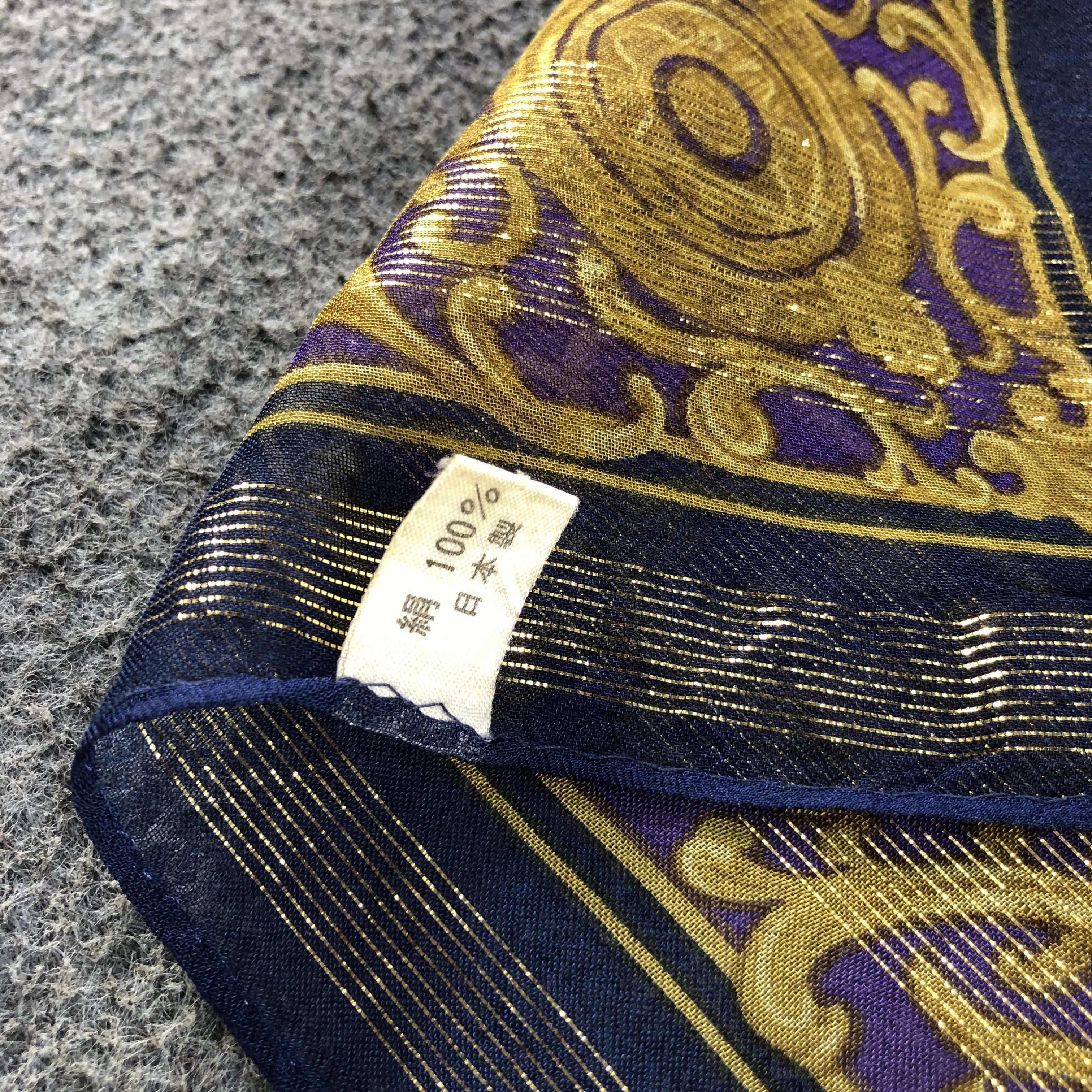 Vintage Vintage Luxury Paisley Hand Rolled Silk Scarf M1297 Size ONE SIZE - 4 Thumbnail