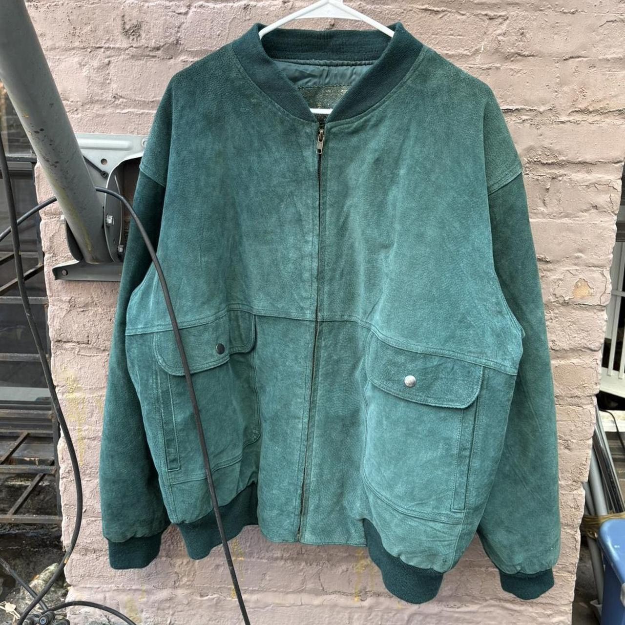 Vintage Vintage 90s Giorgio Rossini Italian Green Leather Jacket. Size US XL / EU 56 / 4 - 1 Thumbnail