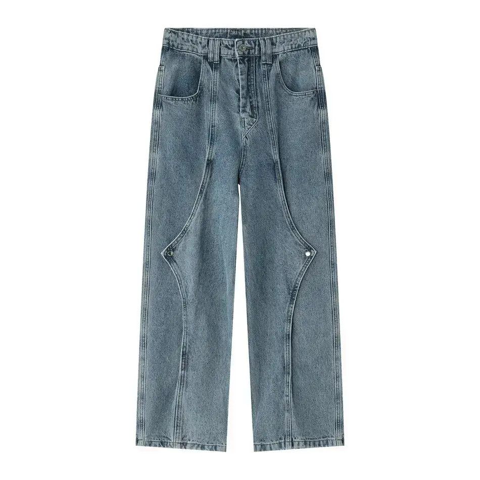 Japanese Brand Retro loose casual wide leg jeans Size US 32 / EU 48 - 6 Thumbnail