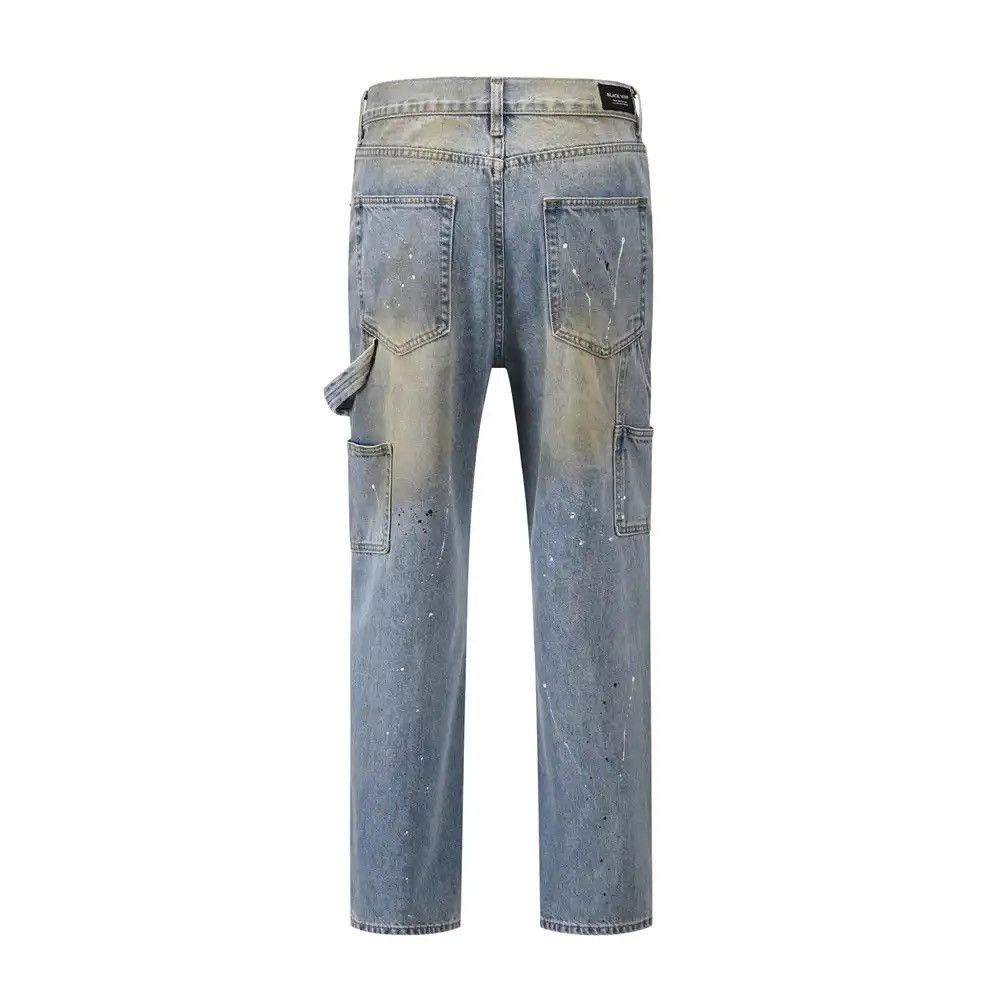 Japanese Brand × Vintage Jeans Pant Harajuku Straight Ink Painted Baggy Denim Size US 34 / EU 50 - 2 Thumbnail