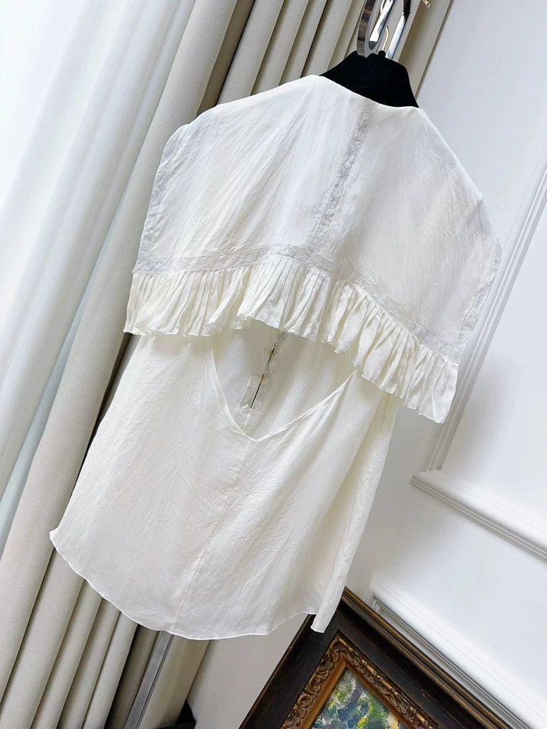 Chanel Chanel White Silk Sleeveless Tank Top Size M / US 6-8 / IT 42-44 - 2 Thumbnail
