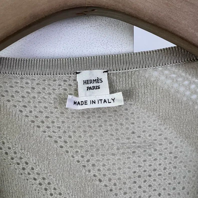 Hermes Hermes Gray cross-laced hollowed-out knitted top Size XXS / US 00 / IT 34 - 3 Thumbnail