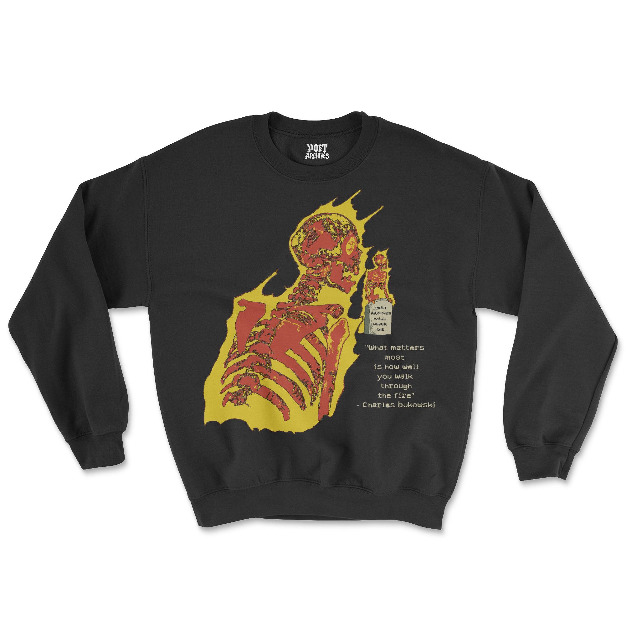 Other Skeleton Sweatshirt from Poet Archives Charles Bukowski Size US L / EU 52-54 / 3 - 2 Thumbnail