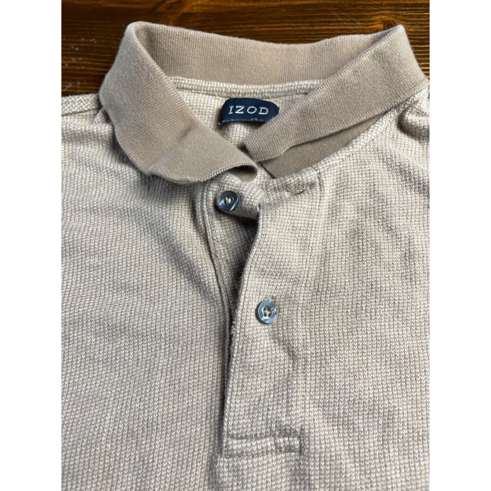 Izod Izod Polo Shirt Mens L Tan Golf Short Sleeve Button Up Logo Embroidered Polo Capable Embroidered Logo Size US L / EU 52-54 / 3 - 3 Thumbnail