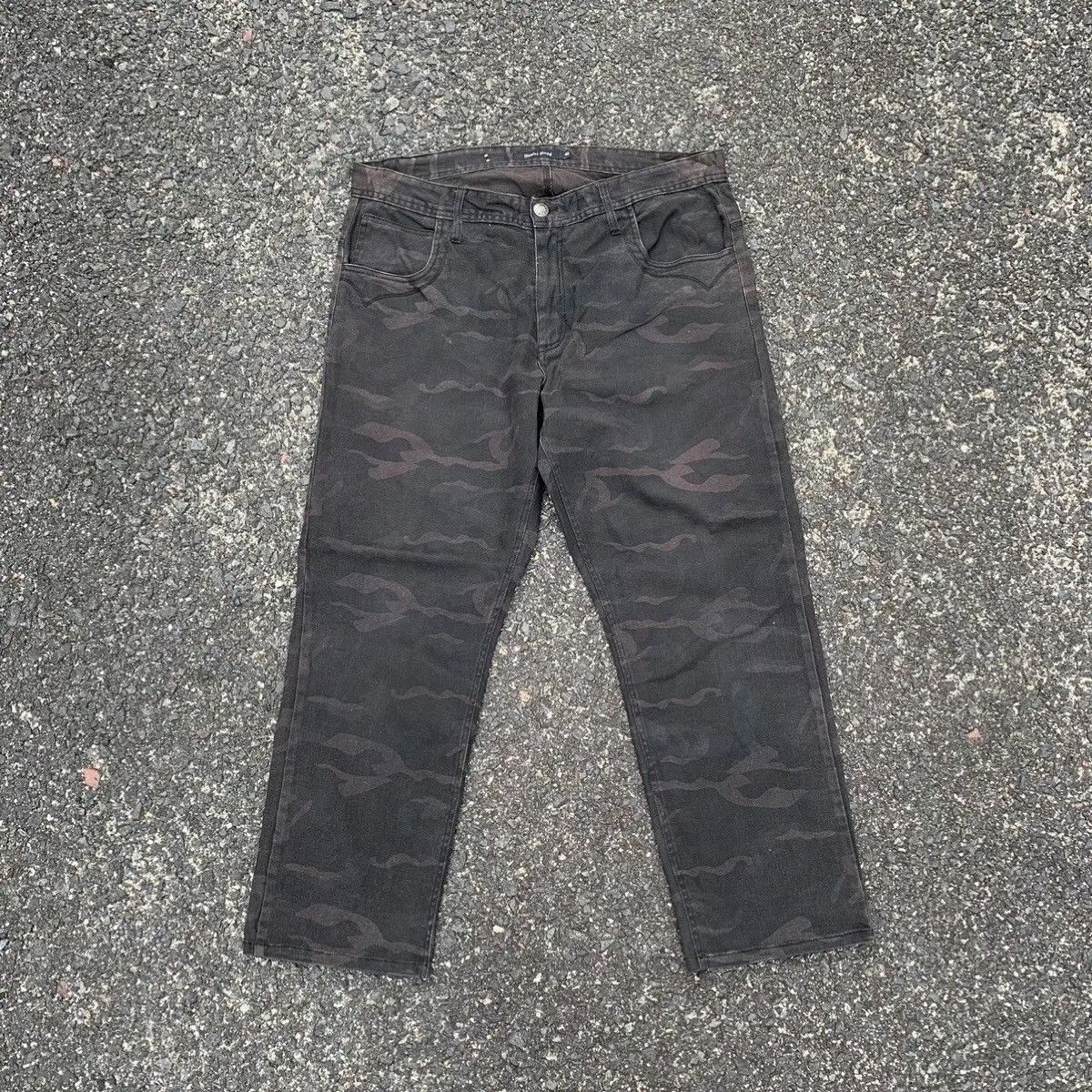 Danier × Hunter × Japanese Brand DanielDopp Camouflage Trousers Baggy Cinch Back Faded Pants Size US 38 / EU 54 - 1 Thumbnail