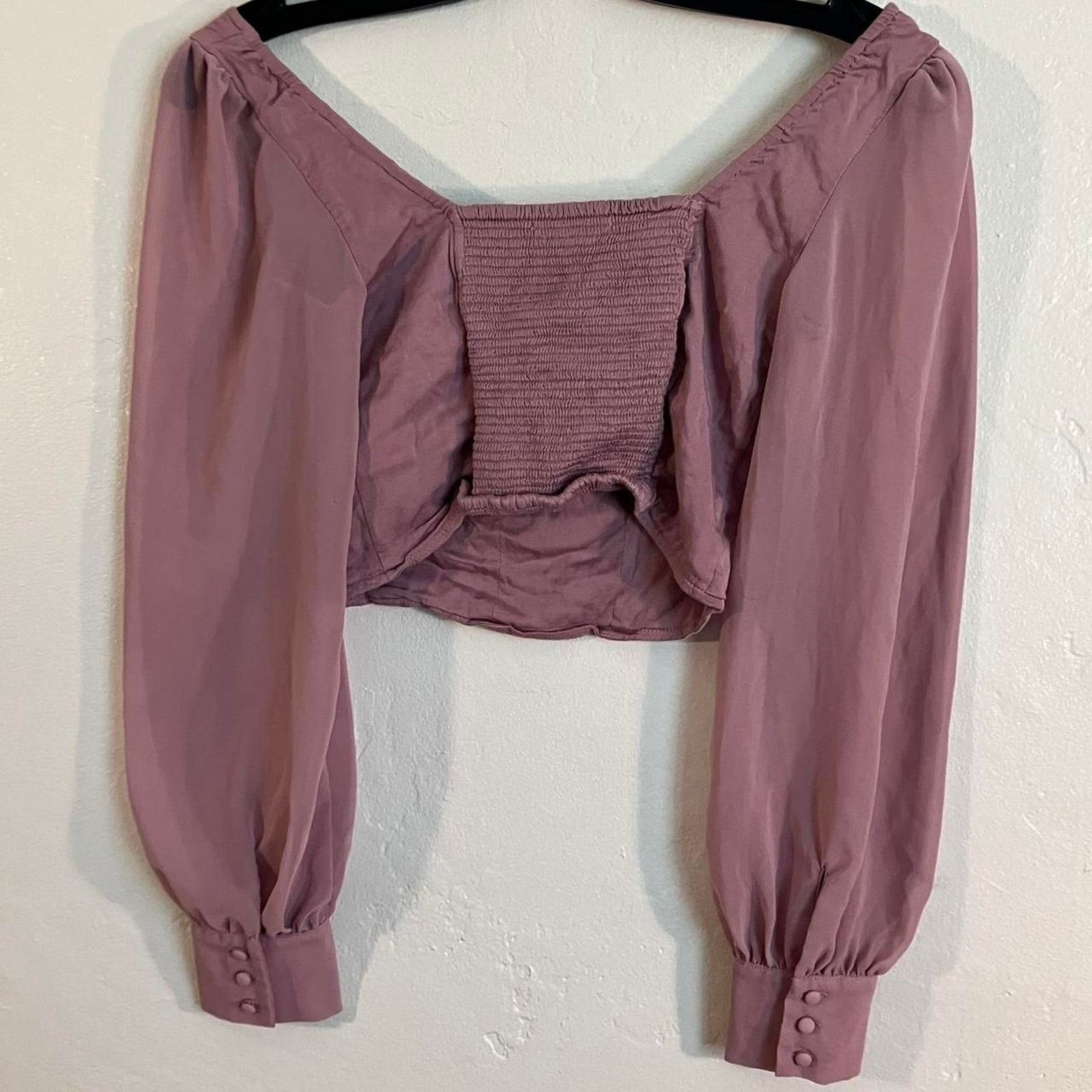 Urban Outfitters Urban Outfitters Light pink off shoulder top puffy sleeves Size S / US 4 / IT 40 - 4 Thumbnail