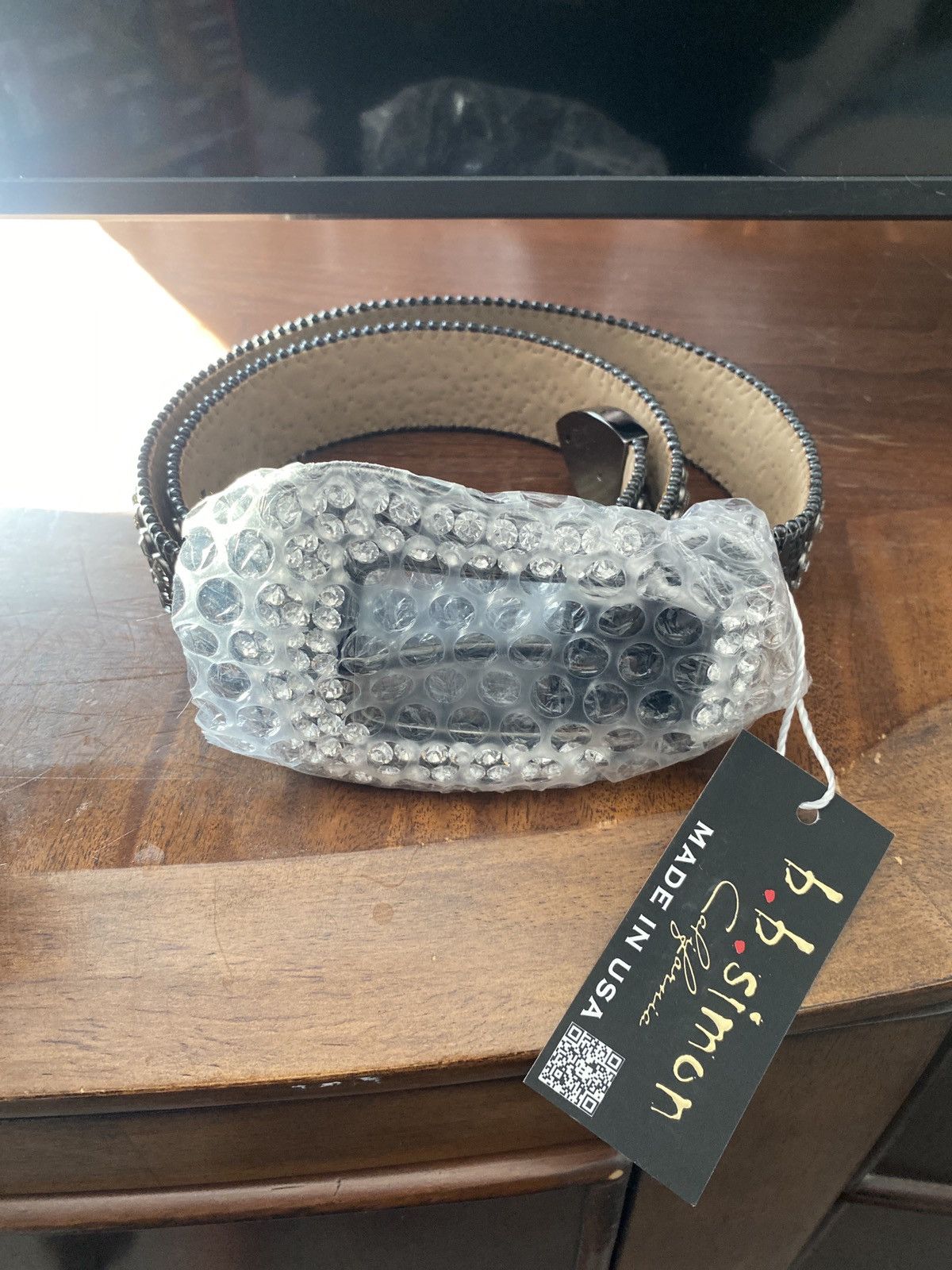 B.B. Simon B.B. Simon black full swarovski belt Size 36 - 1 Thumbnail