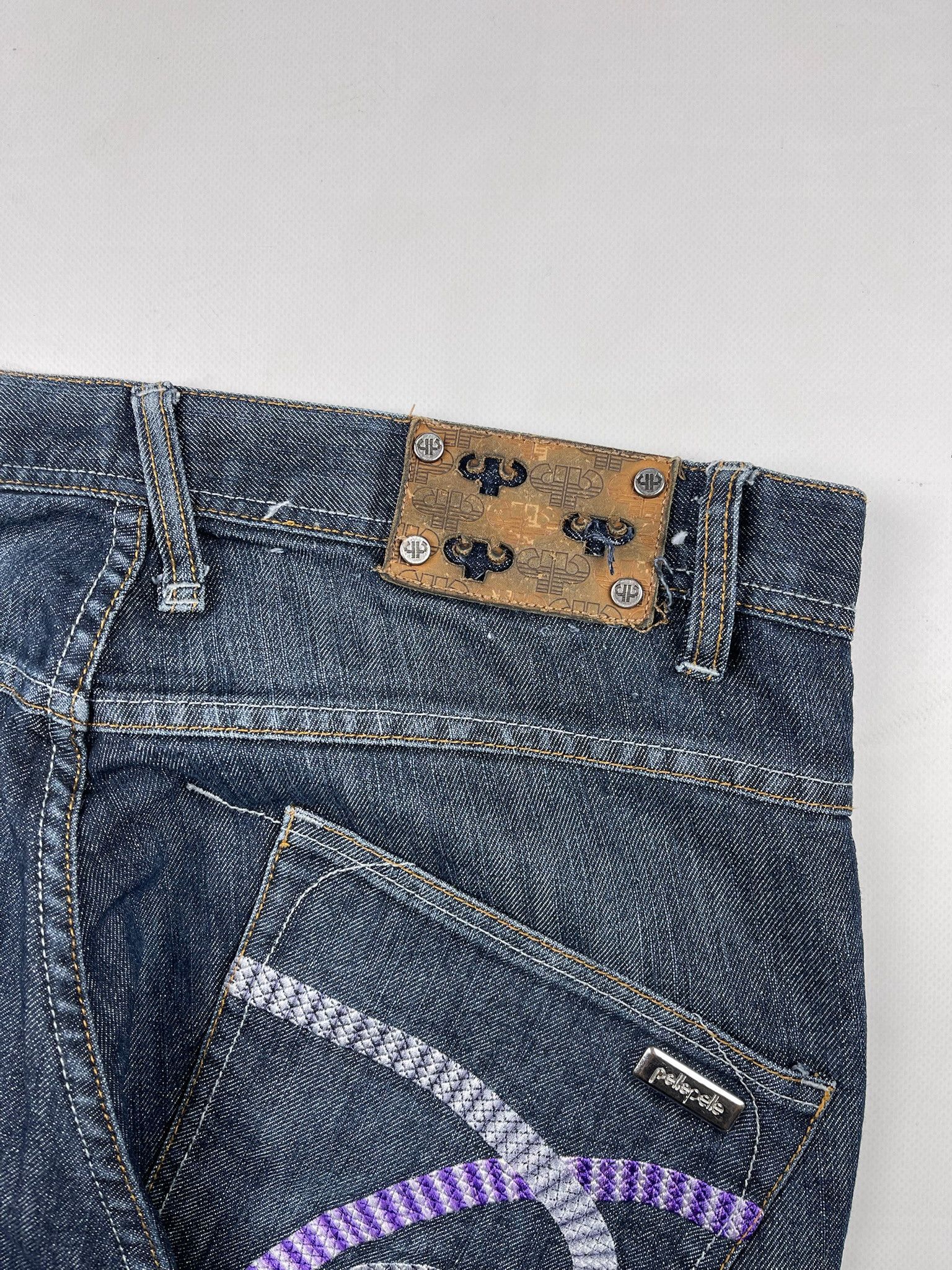 Pelle Pelle Pele Pele Embroidery Jeans rap baggy fit wide leg Size US 34 / EU 50 - 12 Thumbnail