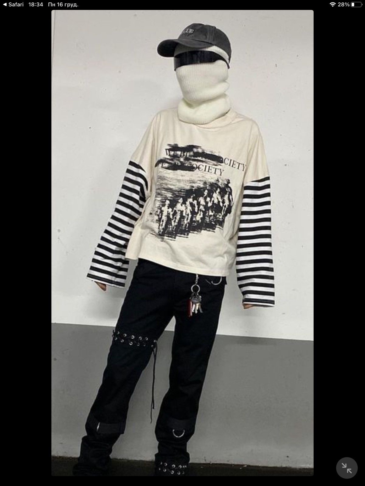 Vintage Atelier d’ Roupa (ADR) longsleeve chaos society Size US M / EU 48-50 / 2 - 7 Thumbnail