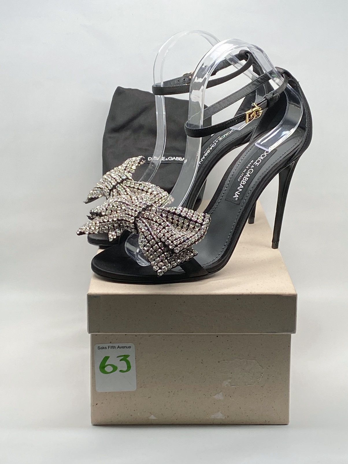Dolce & Gabbana Dolce&Gabbana 100MM Crystal-Embellished Bow Sandals size 39 Size US 9 / IT 39 - 15 Thumbnail