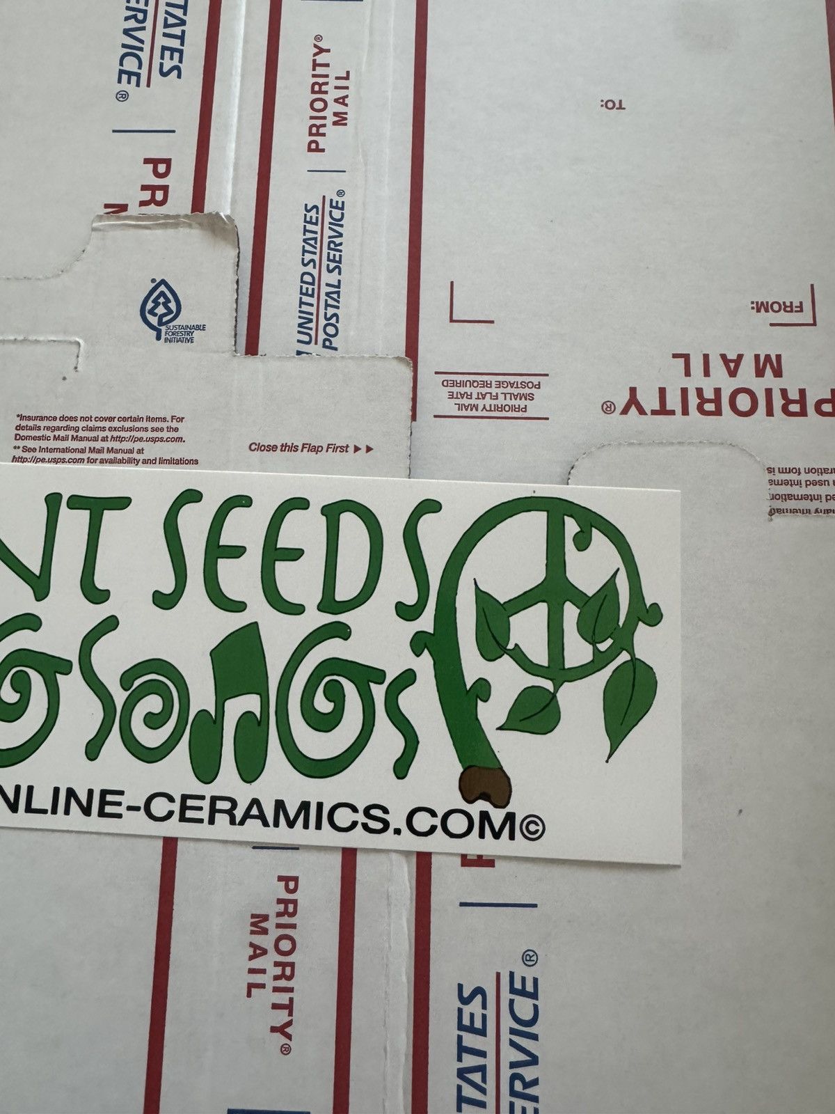 Online Ceramics PLANT SEEDS & SING SONGS Online Ceramics Bumper Sticker Size ONE SIZE - 3 Thumbnail