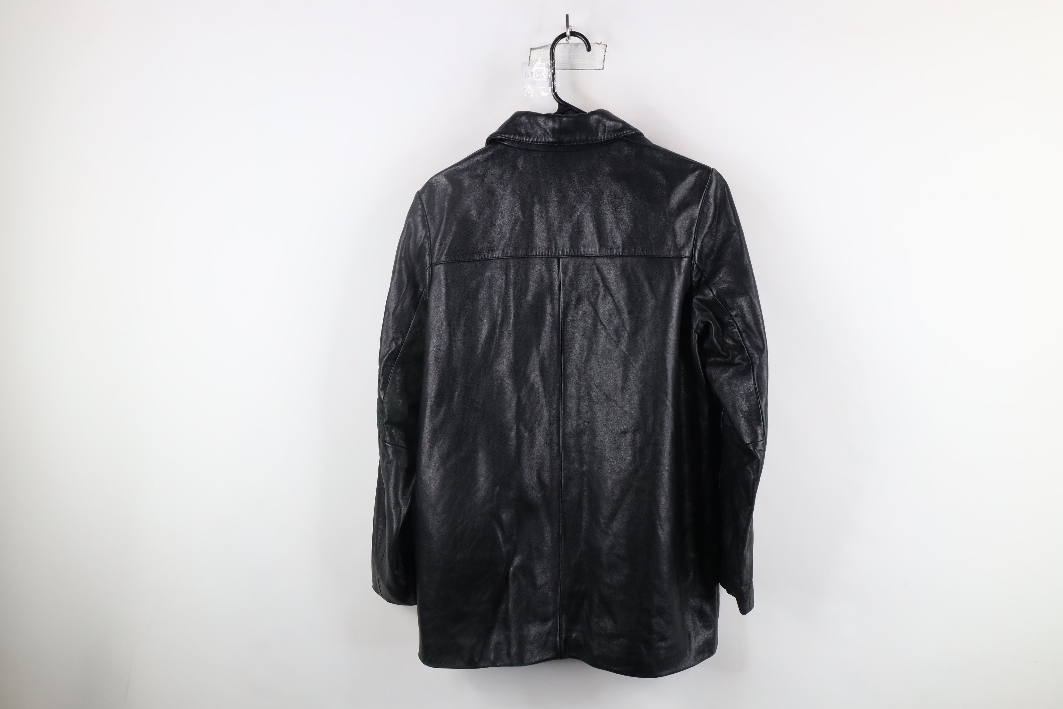 Vintage Vintage 90s Streetwear Leather Button Shirt Jacket Shacket Size M / US 6-8 / IT 42-44 - 16 Thumbnail