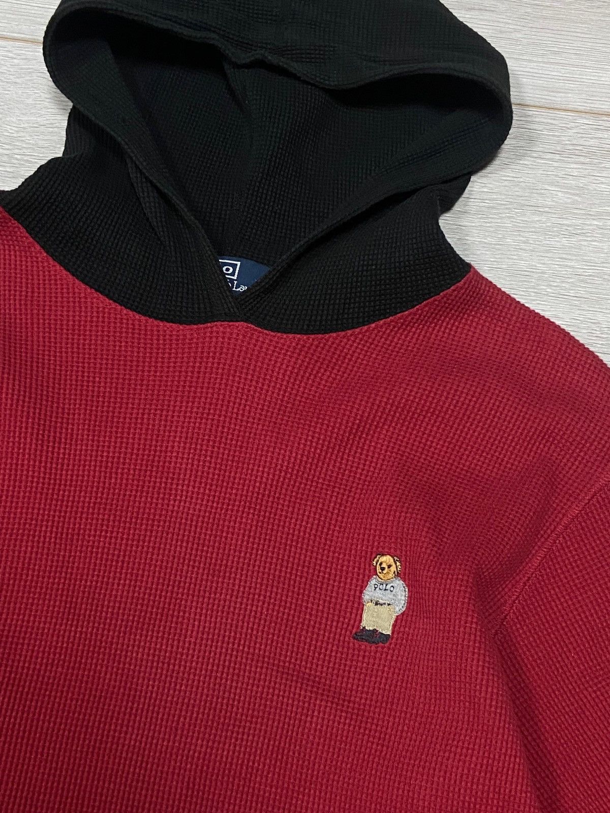 Polo Ralph Lauren POLO Bear 🐻 Ralph Lauren RARE vintage waffle hoodie Size US S / EU 44-46 / 1 - 2 Thumbnail