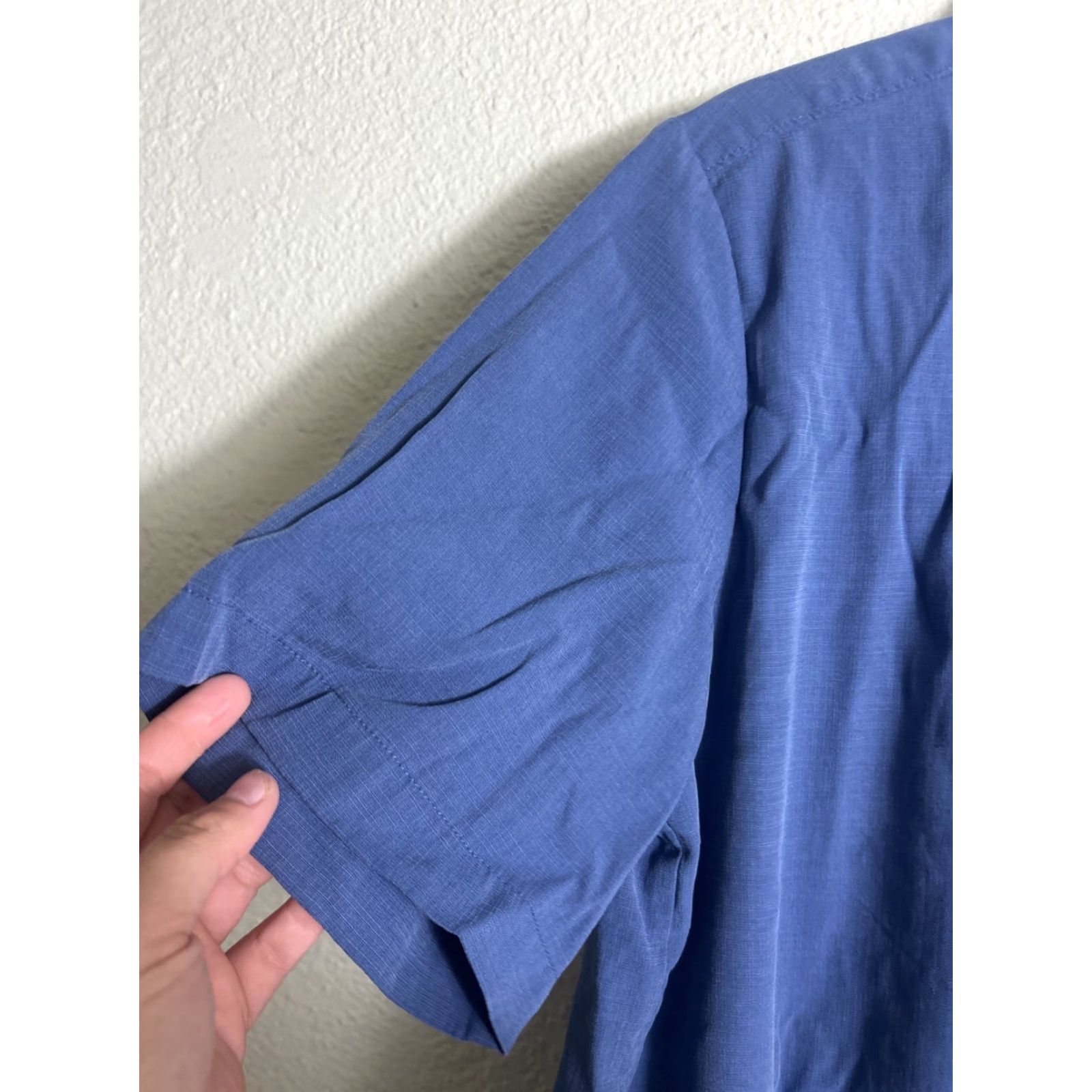 Vintage 511 Tactical Mens M Short Sleeve Button-Up Shirt Blue Modal Snap Button Shirt Size US M / EU 48-50 / 2 - 2 Thumbnail