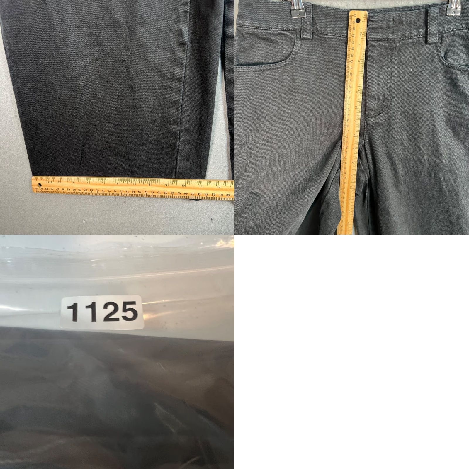 Vince Vince Womens Jeans Dark Wash 100% Cotton Wide-Leg Size 8 Inseam 30" Regular Rise High Waist Black Denim Mens? No gender at end: Women Size 30" / US 8 / IT 44 - 8 Thumbnail
