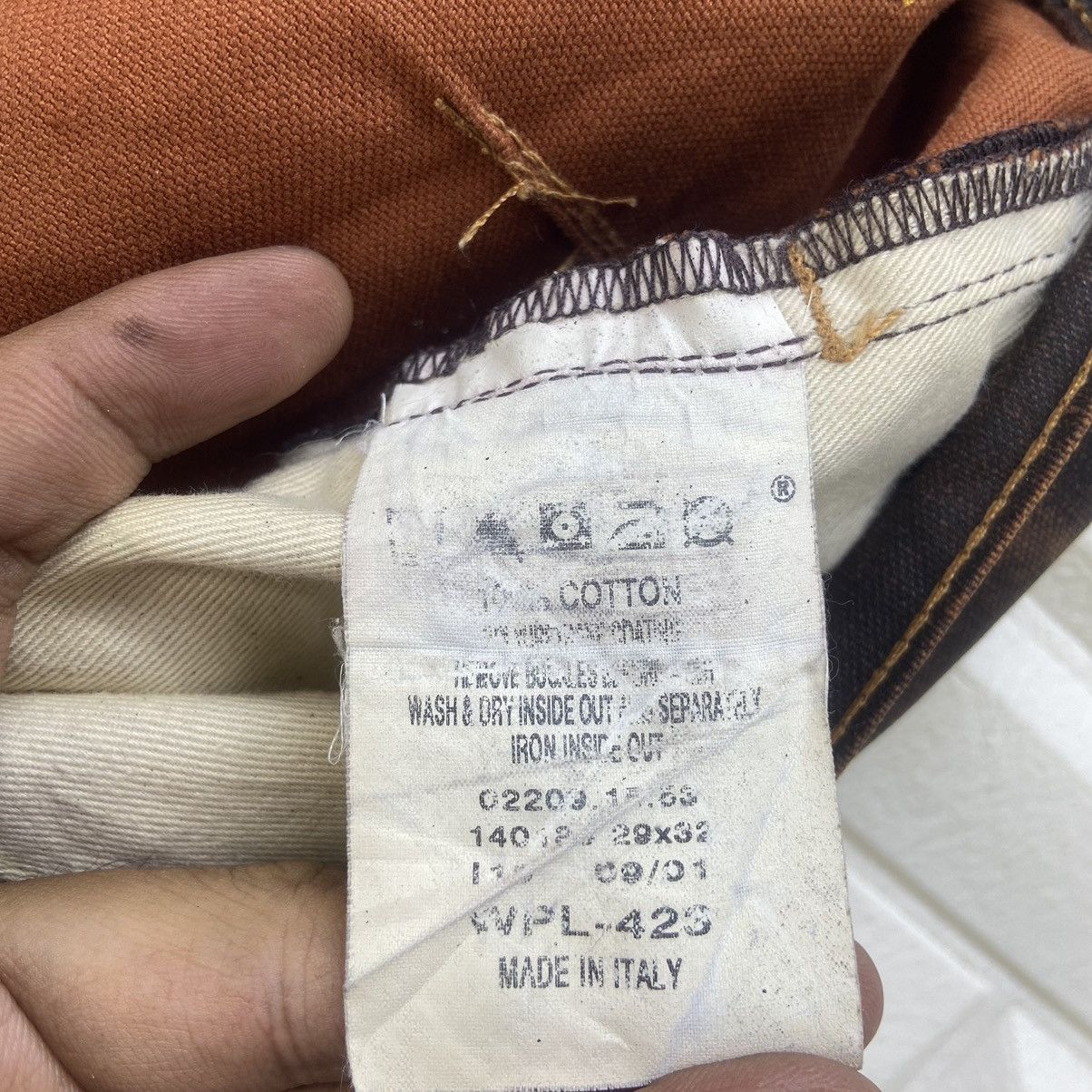 Levi's Vintage Levi’s Made in Italy Buckle Back Pants Size US 29 - 25 Thumbnail
