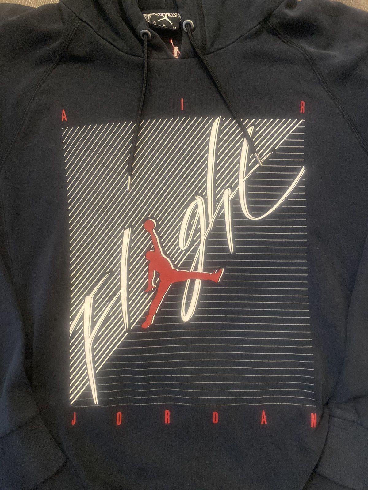 Jordan Brand × Vintage Vintage Air Jordan Flight Hoodie Size US M / EU 48-50 / 2 - 2 Thumbnail