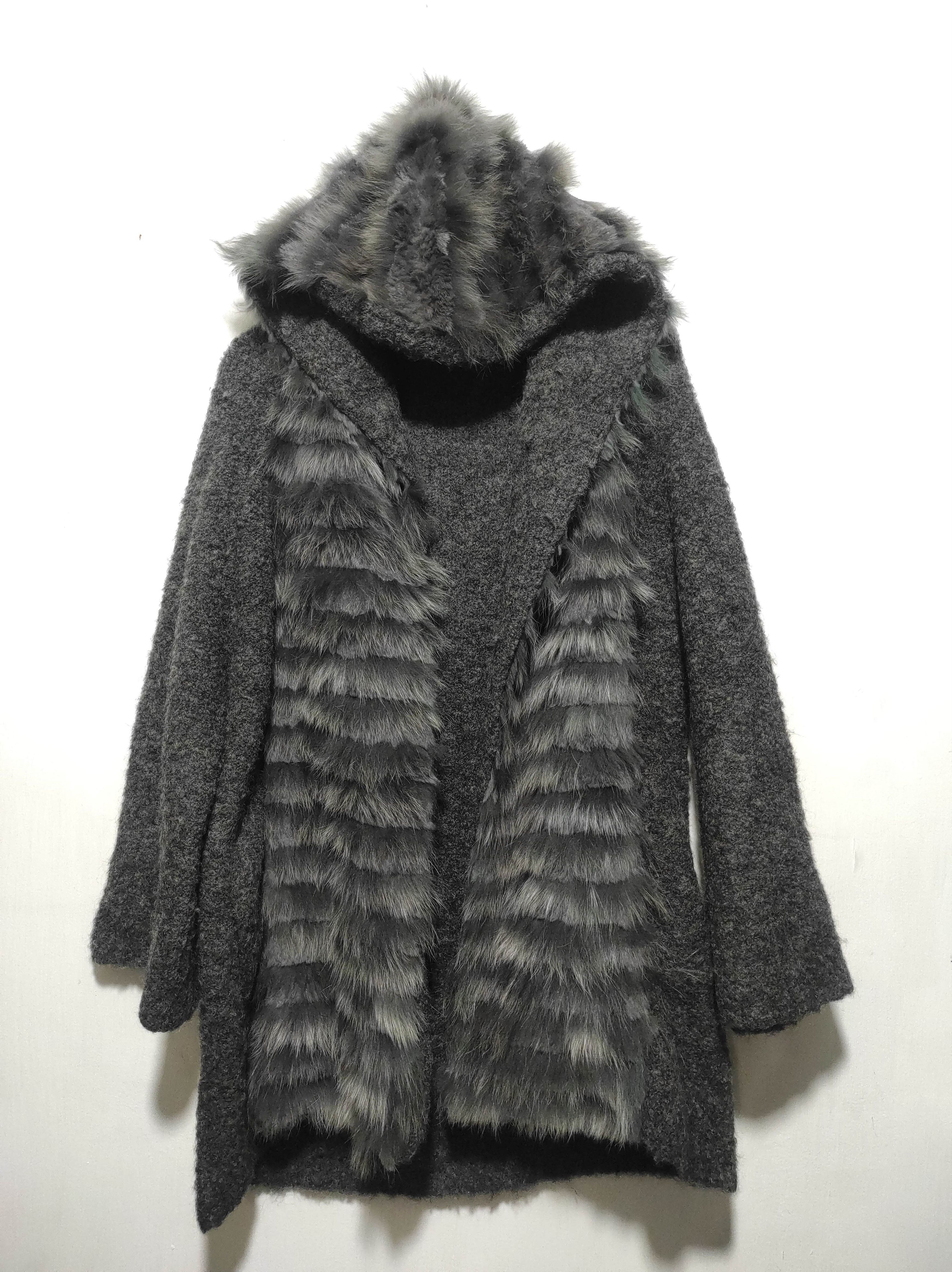 If Six Was Nine Sisley Knit Fur Hoodie IfSixWasNine LGB style Size L / US 10 / IT 46 - 2 Thumbnail