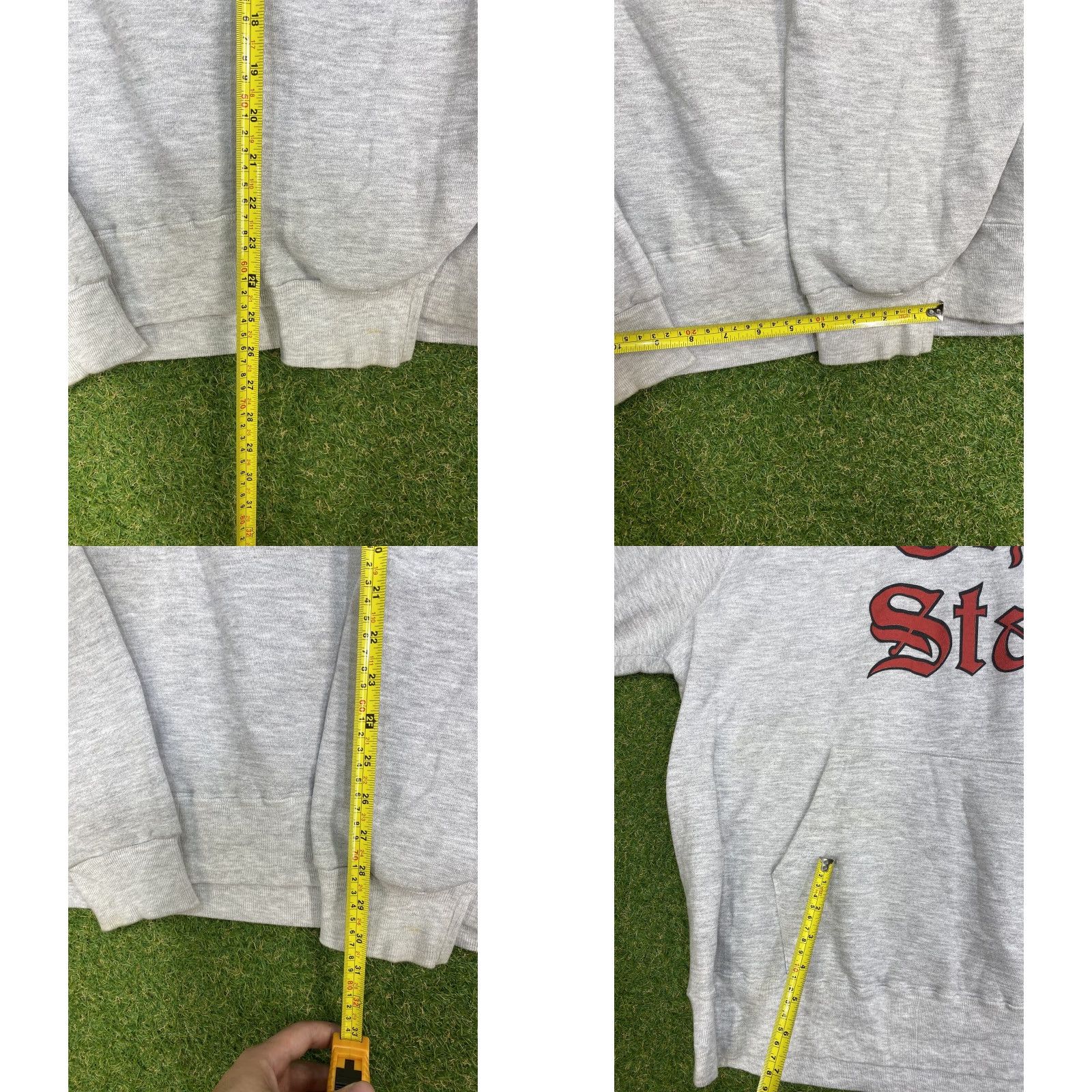 Champion VINTAGE Champion Ohio State Buckeyes Champion Hoodie Mens 2XL Gray Sweatshirt Old English 80s Buckeyes Logo Kangaroo Pocket Collagic College Size US XXL / EU 58 / 5 - 8 Thumbnail