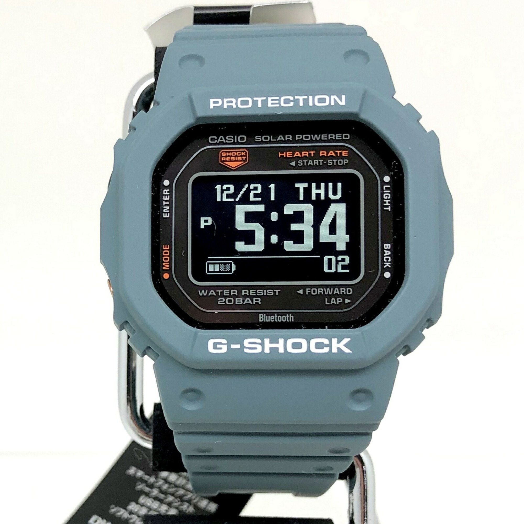 image of Casio G-Shock Watch Dw-H5600-2Jr G-Squad G Squad Sports Line Digital Solar Charging Black Blue It9O