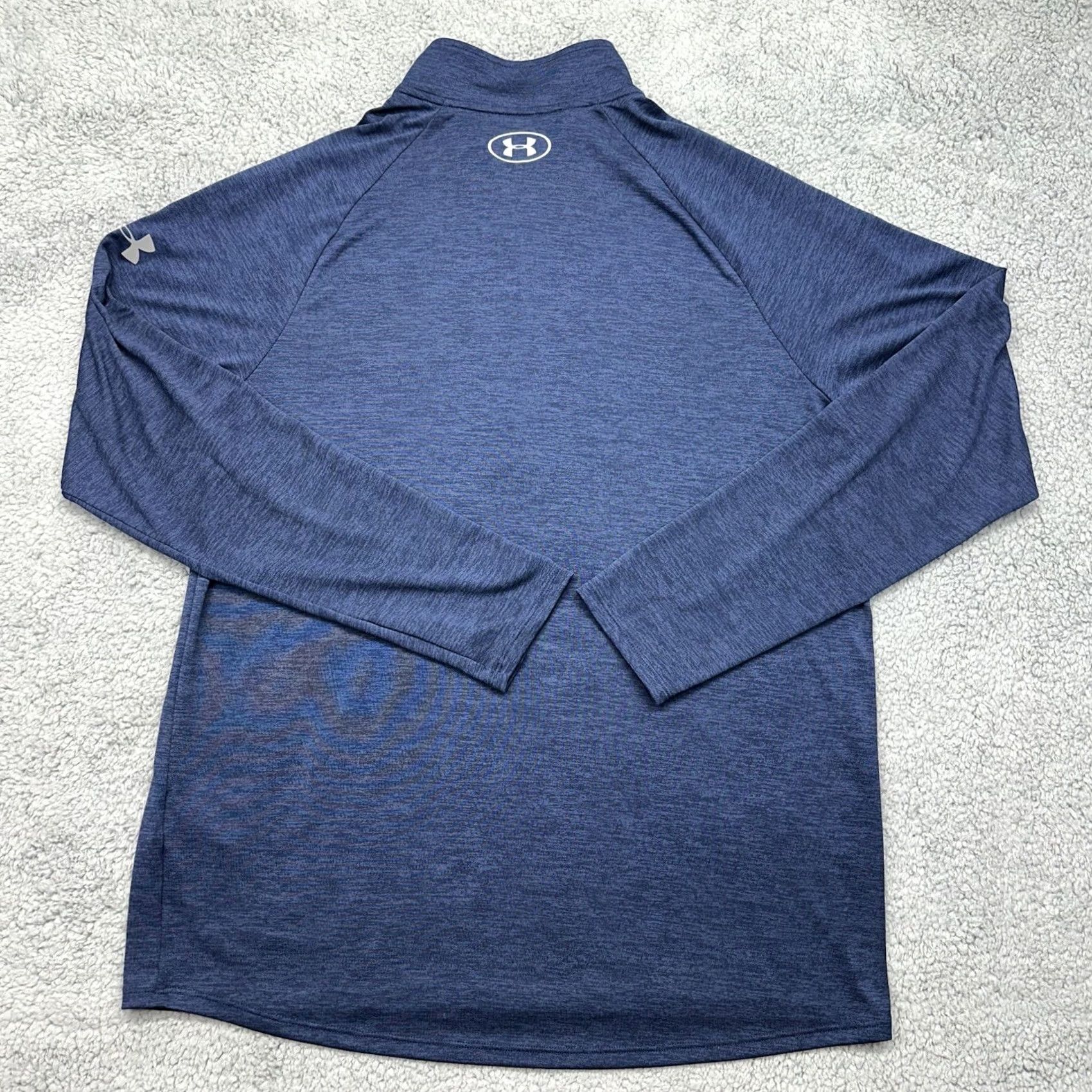 Under Armour Under Armour Project Rock Tech 1/4 Zip Pullover Shirt Mens Large Blue Long Sleeve Activewear Shirt Size US L / EU 52-54 / 3 - 2 Thumbnail