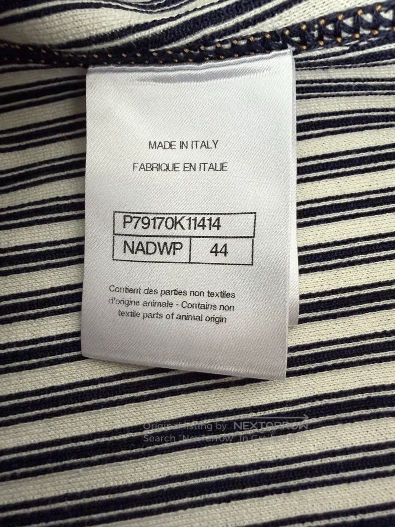 Chanel Chanel Blue and white striped shirt and mother-of-breasted Size M / US 6-8 / IT 42-44 - 6 Thumbnail