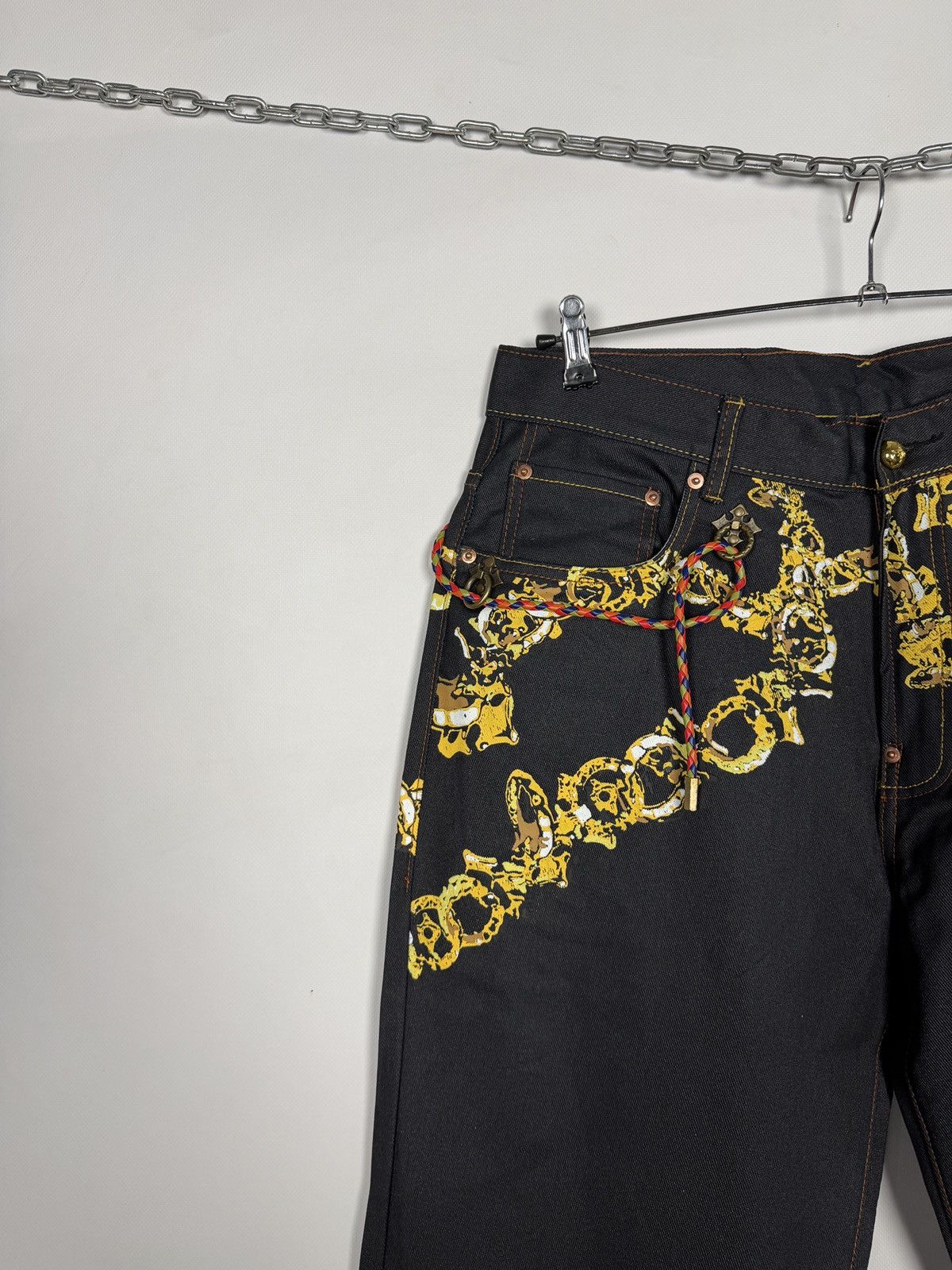 Other Prohibit Graphic Jeans Chain Print Denim Pants Y2K Size 36 Size US 36 / EU 52 - 4 Thumbnail