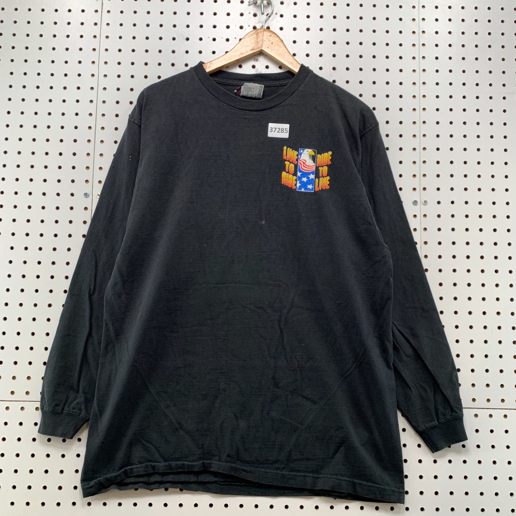 Vintage VINTAGE Live To Ride Motorcycle Shirt Mens Large Black American Heritage USA Size US L / EU 52-54 / 3 - 2 Thumbnail