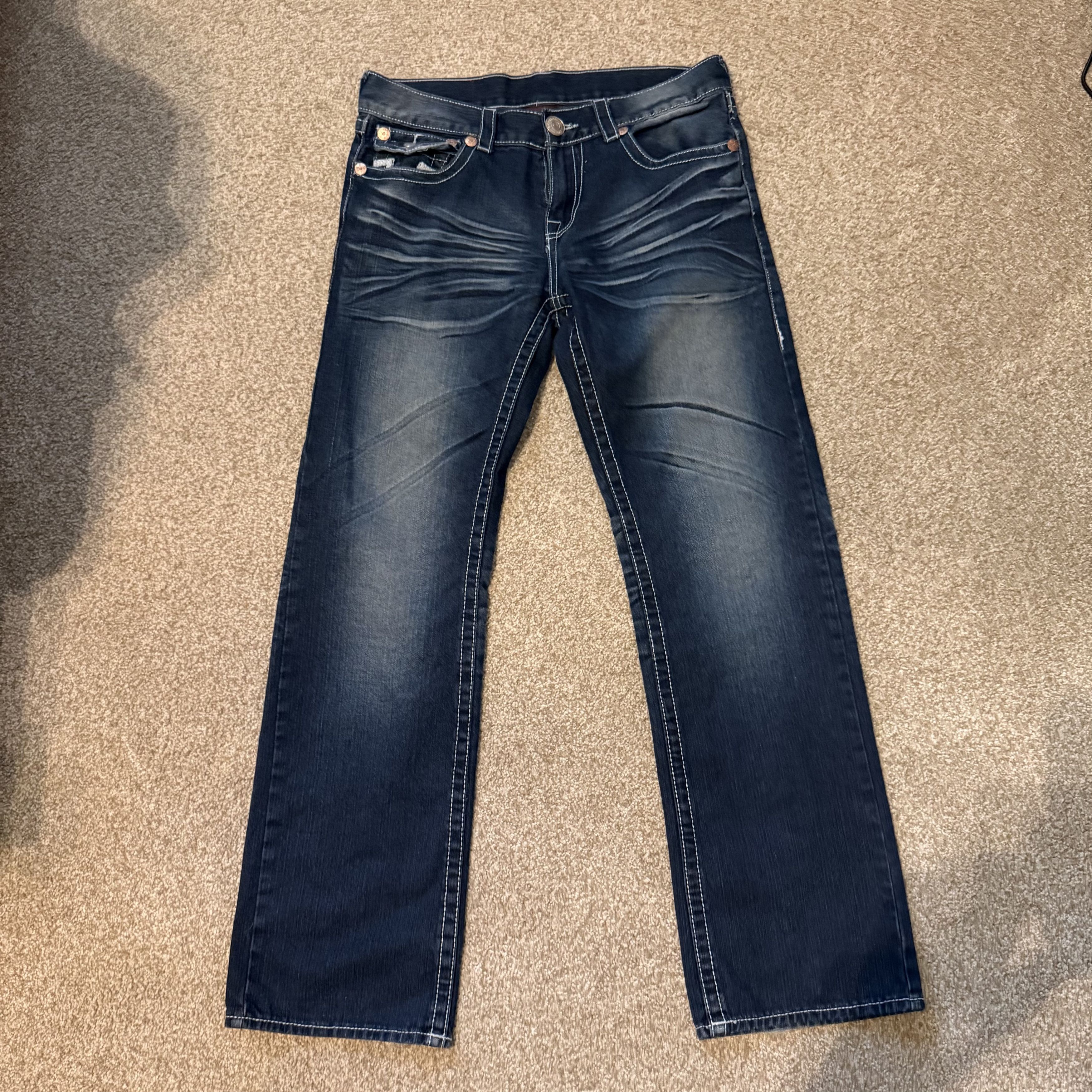 USA TRUE RELIGION disco joey ブラックデニム 希少 TRUE RELIGION Women's Disco 'Joey' Big T - Drifter Dark Size