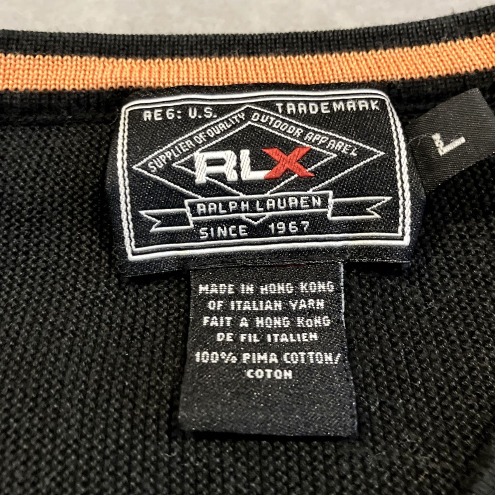 RLX Ralph Lauren Vintage RLX Ralph Lauren Black V Neck Sweater - Large - Size Size US L / EU 52-54 / 3 - 2 Thumbnail