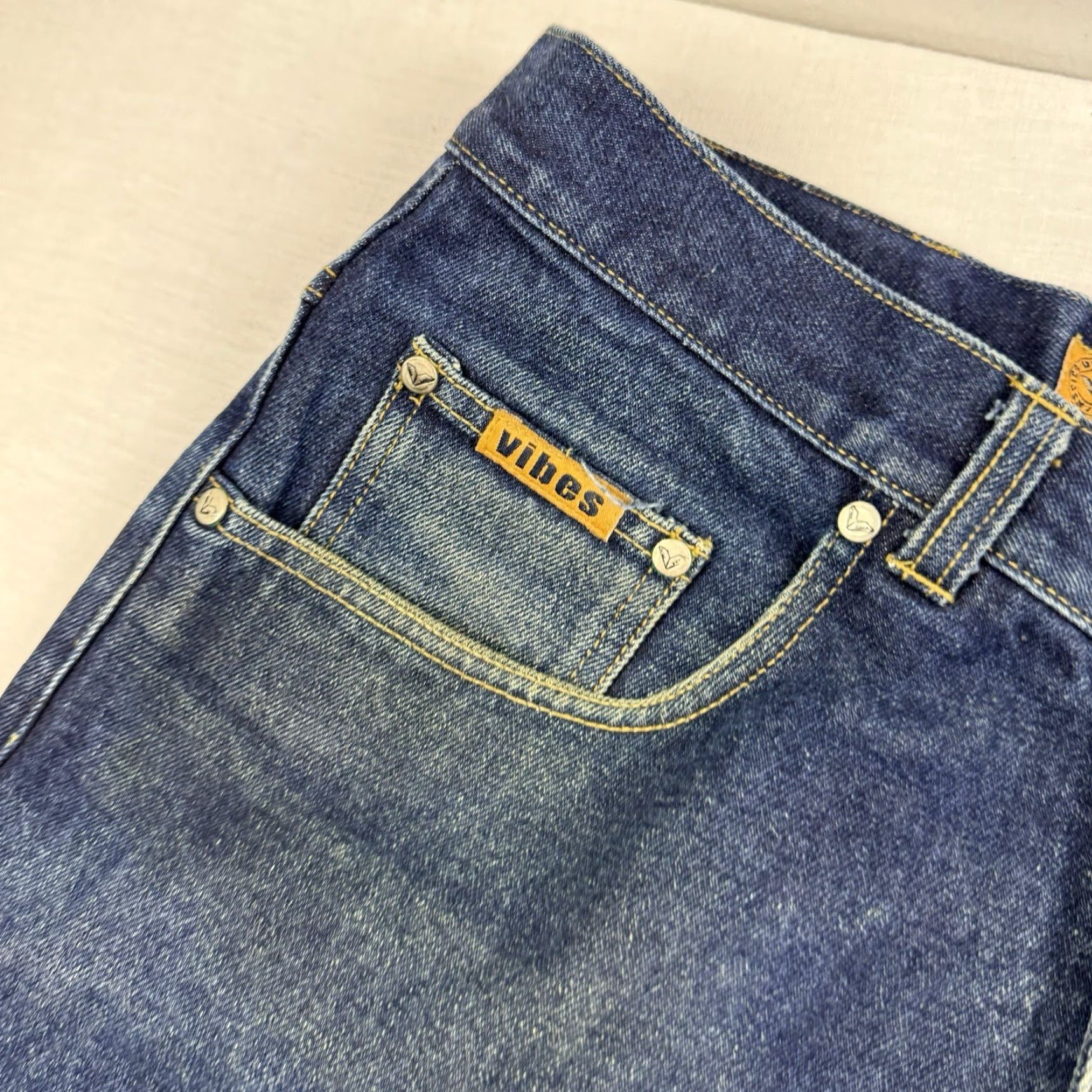 VIBE VINTAGE Vibes Jeans Mens 34x32 Denim Wide-Leg Baggy Relaxed 90s Punk Hip Hop Grunge Blue 1960s-90s Mens Size US 34 / EU 50 - 6 Thumbnail